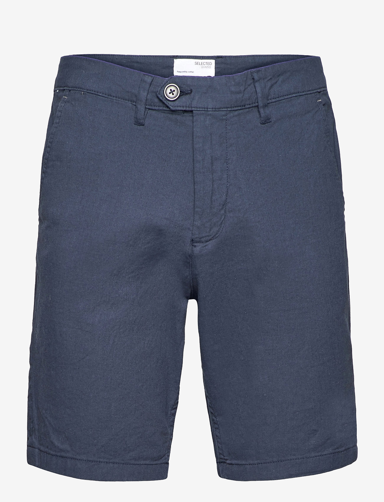 Selected Homme - SLHMILES FLEX LINEN SHORTS W - dark sapphire - 0