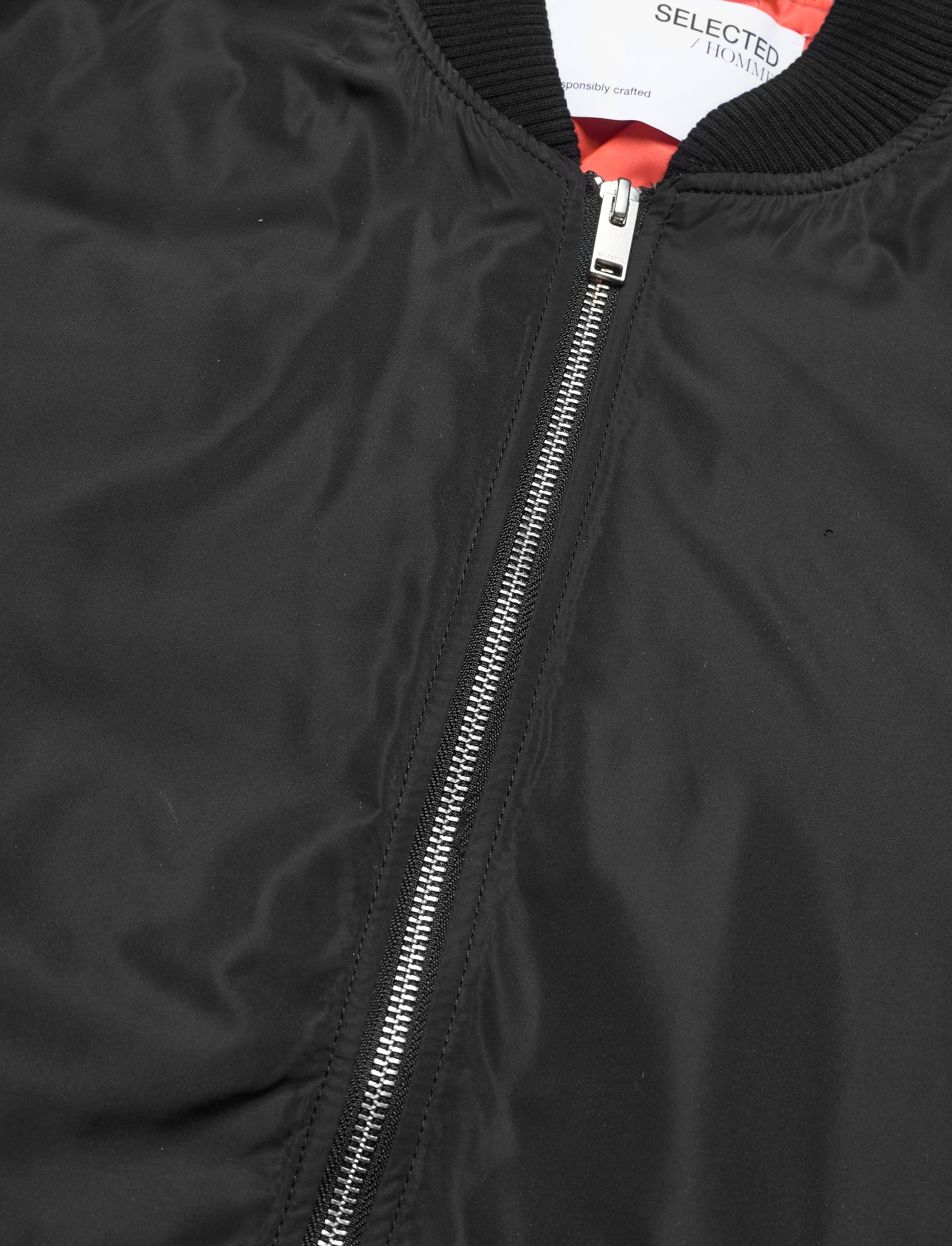 Selected Homme - SLHPLASTIC CHANGE BOMBER JKT W - black - 2