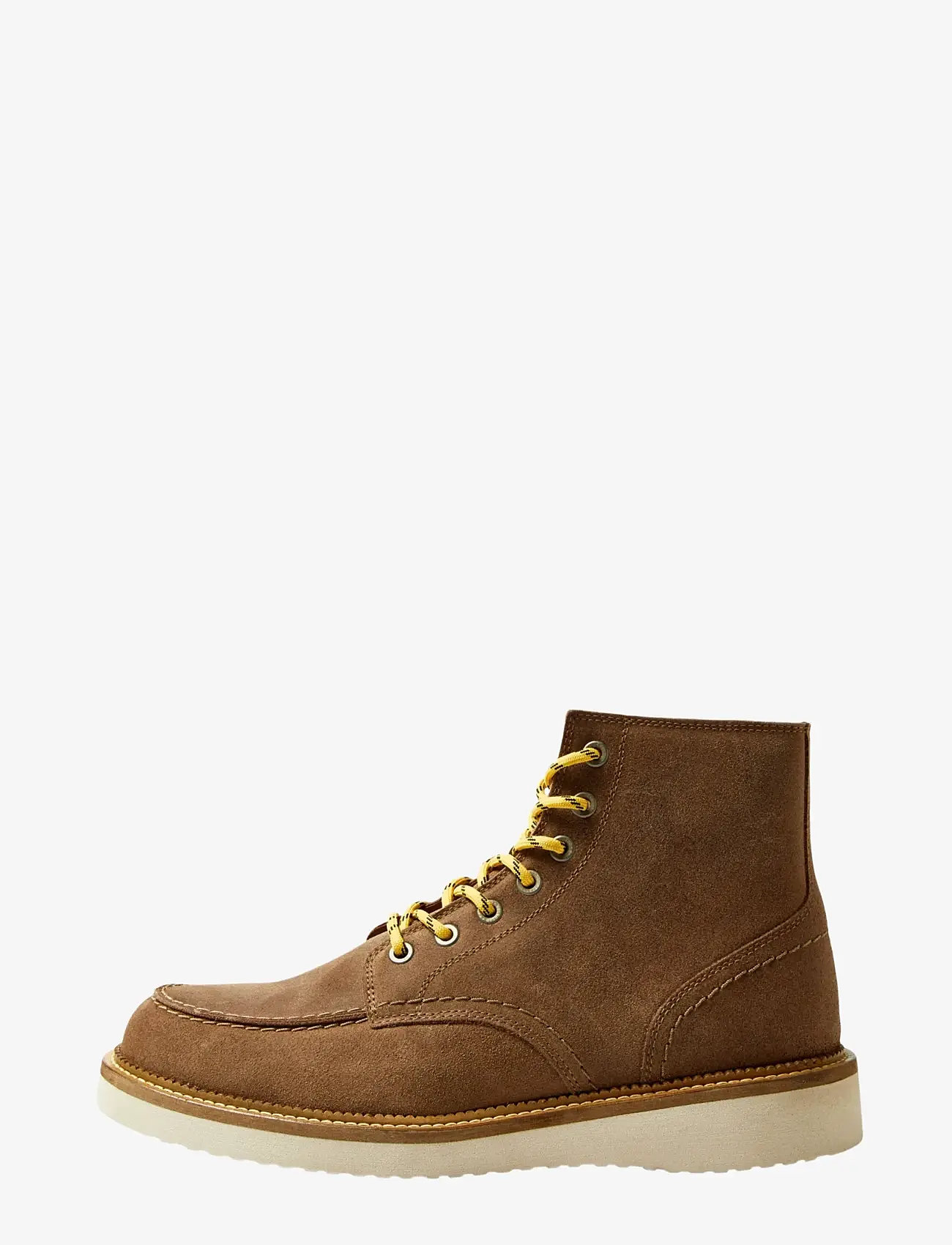 Selected - SLHTEO NEW SUEDE MOC-TOE BOOT - laced boots - soft silt - 0