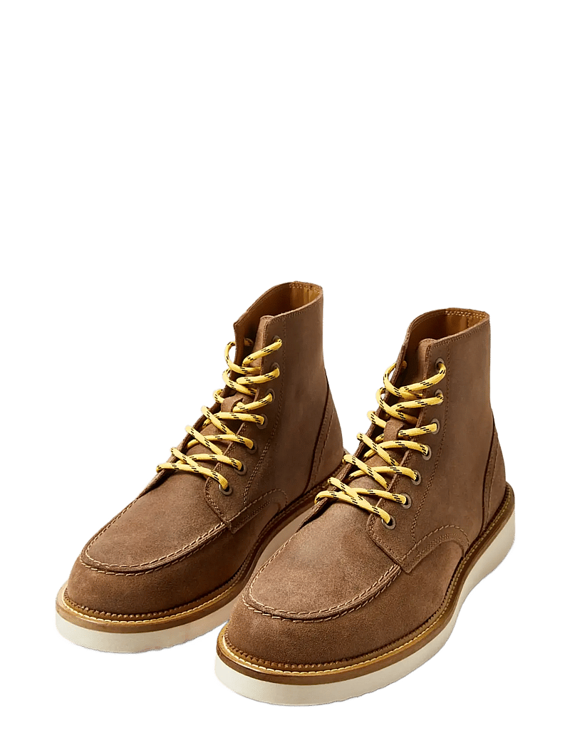 Selected - SLHTEO NEW SUEDE MOC-TOE BOOT - støvler med snøre - soft silt - 2