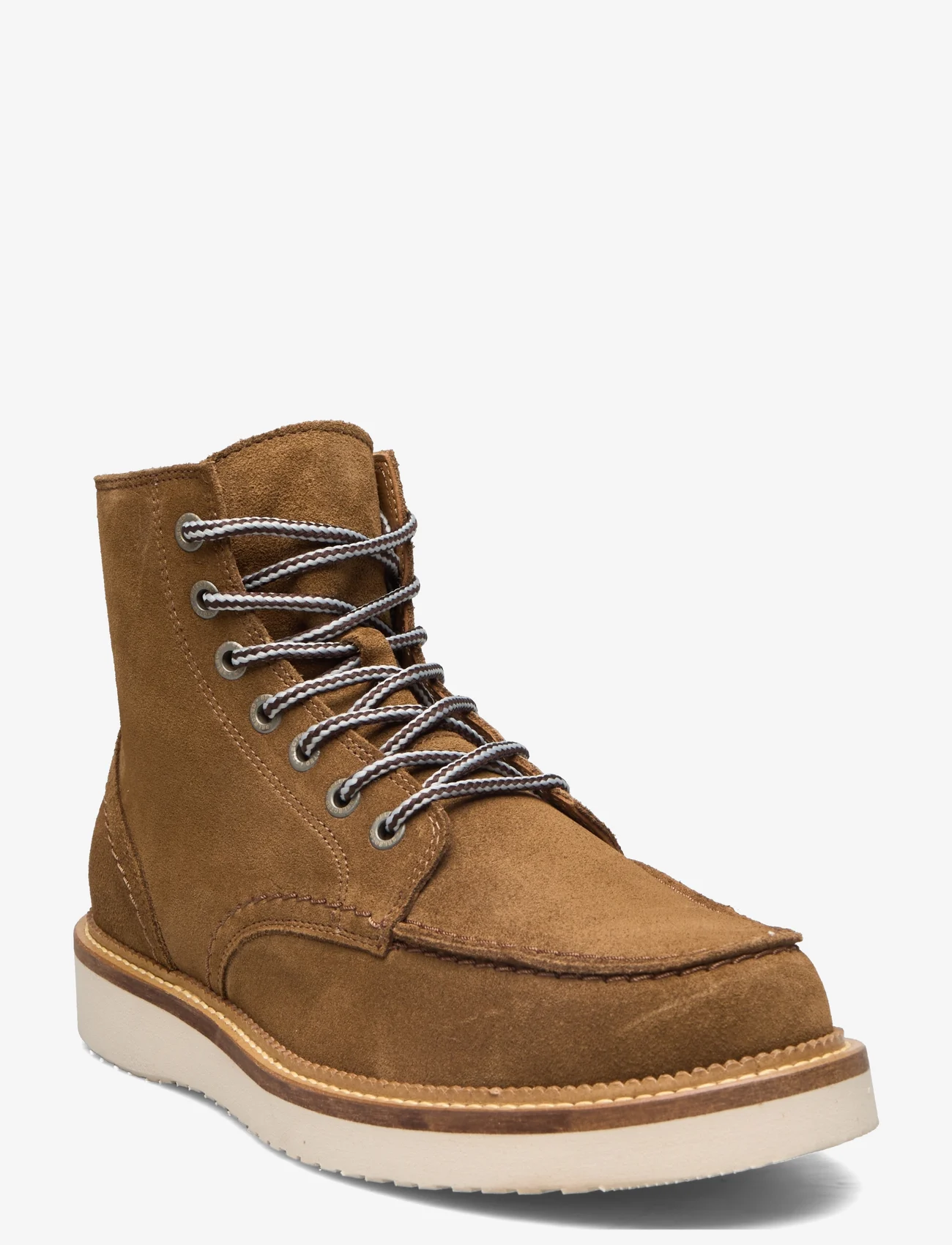 Selected Homme - SLHTEO NEW SUEDE MOC-TOE BOOT B - støvler med snøre - tobacco brown - 0