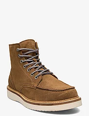 Selected Homme - SLHTEO NEW SUEDE MOC-TOE BOOT B - kängor med snörning - tobacco brown - 0