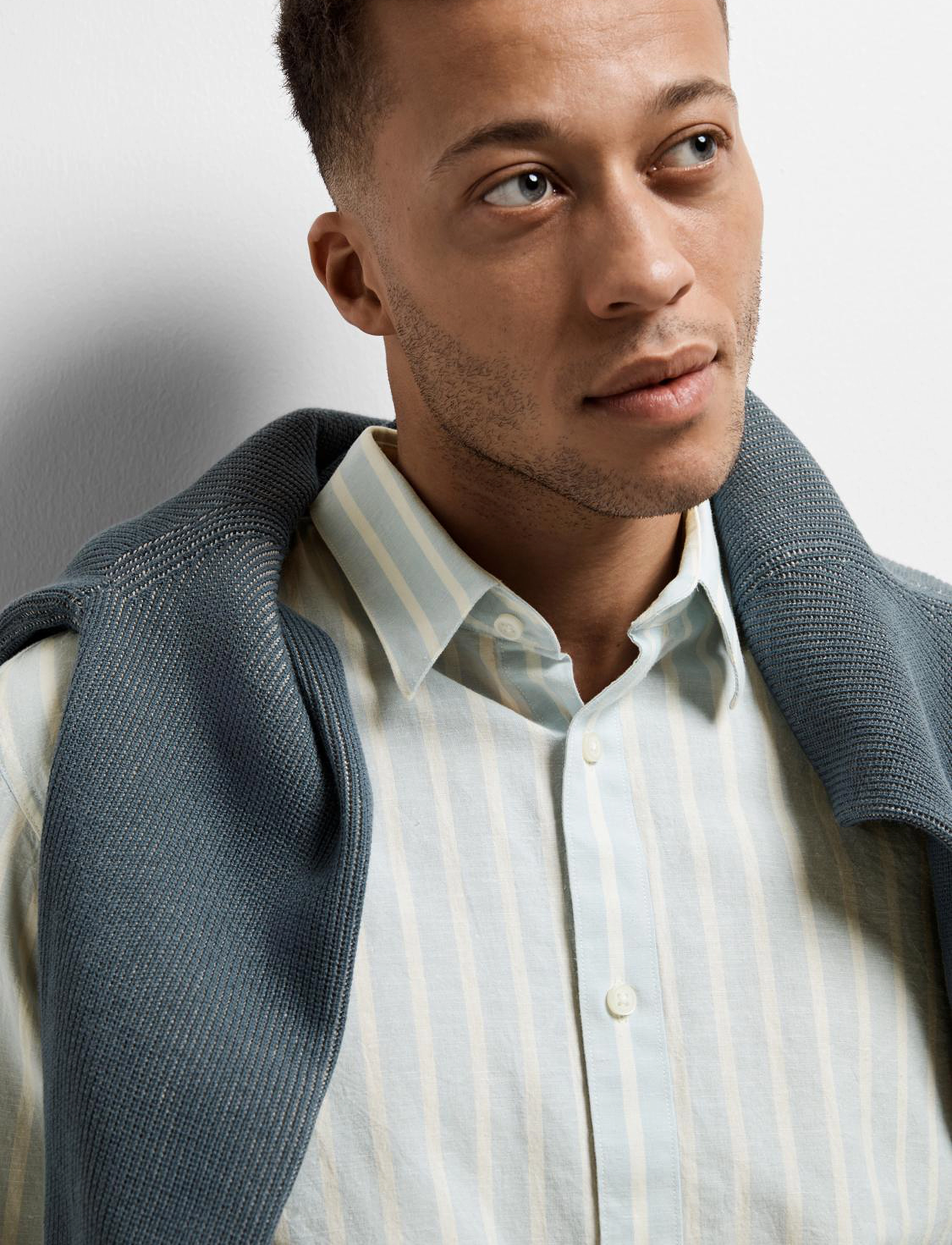 Selected - SLHSLIMNEW-LINEN SHIRT LS W - cashmere blue - 5