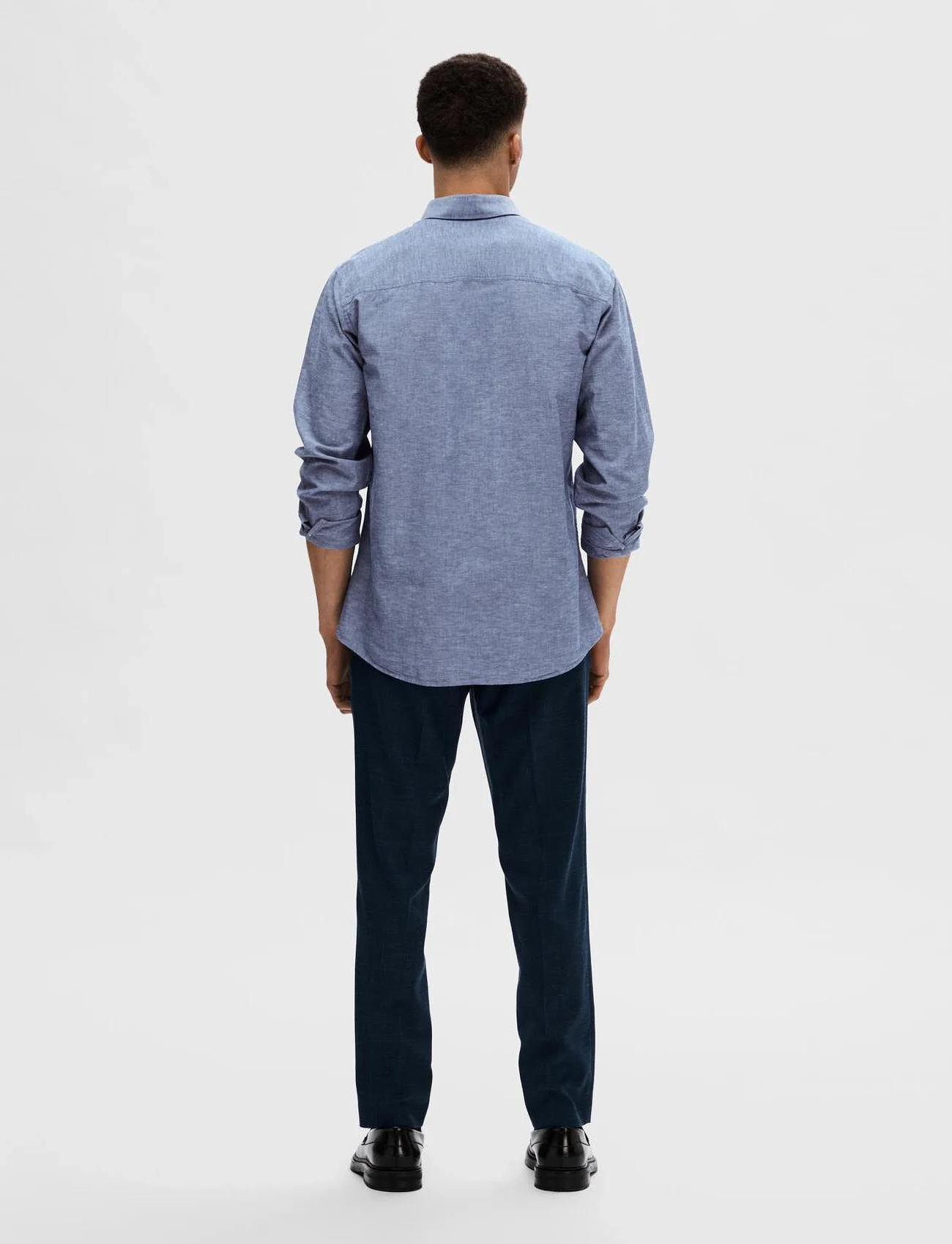 Selected Homme - SLHSLIM-SUN SHIRT LS NOOS - chemises de lin - medium blue denim - 3