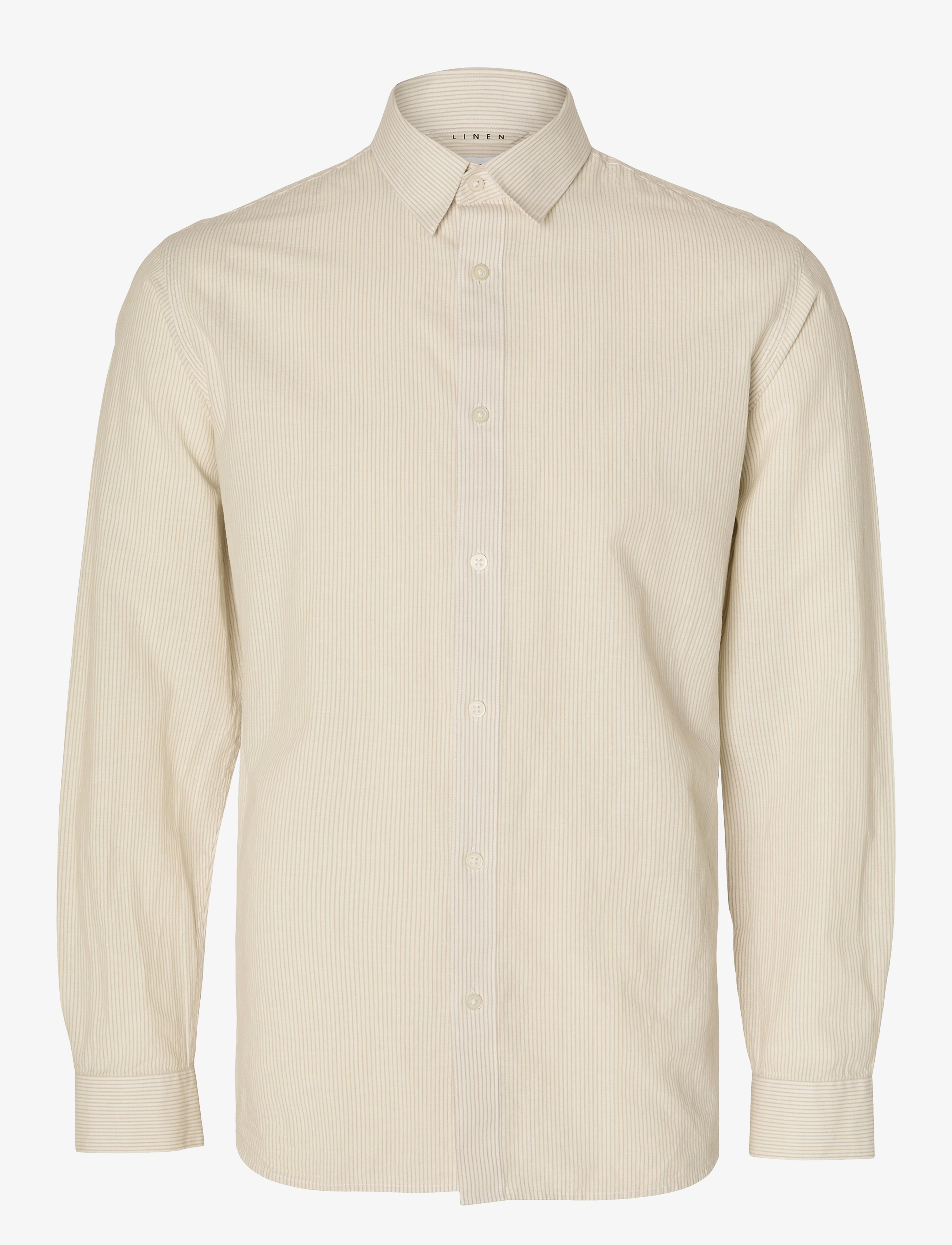 Selected - SLHSLIMNEW-LINEN SHIRT LS W - pure cashmere - 1