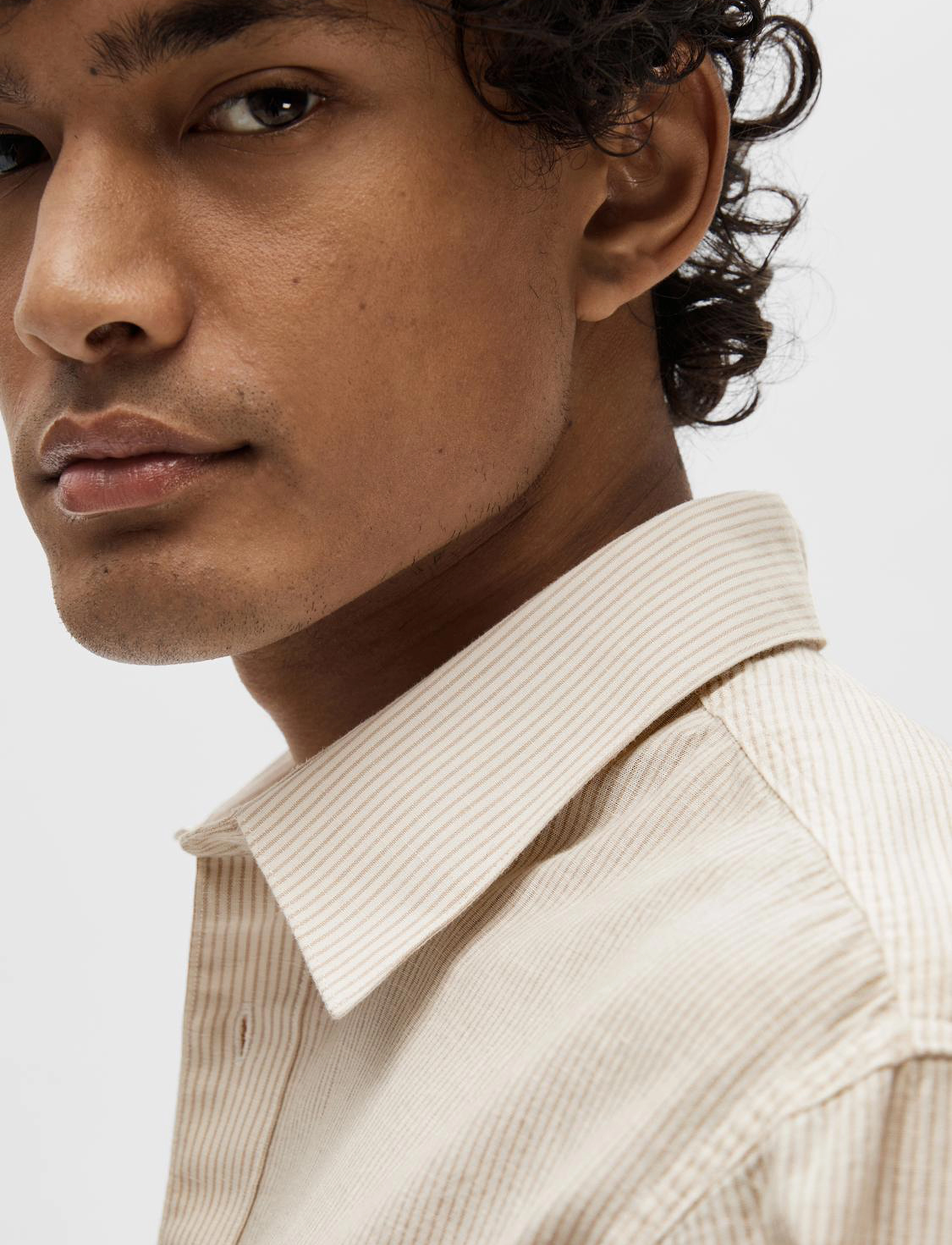 Selected - SLHSLIMNEW-LINEN SHIRT LS W - pure cashmere - 4