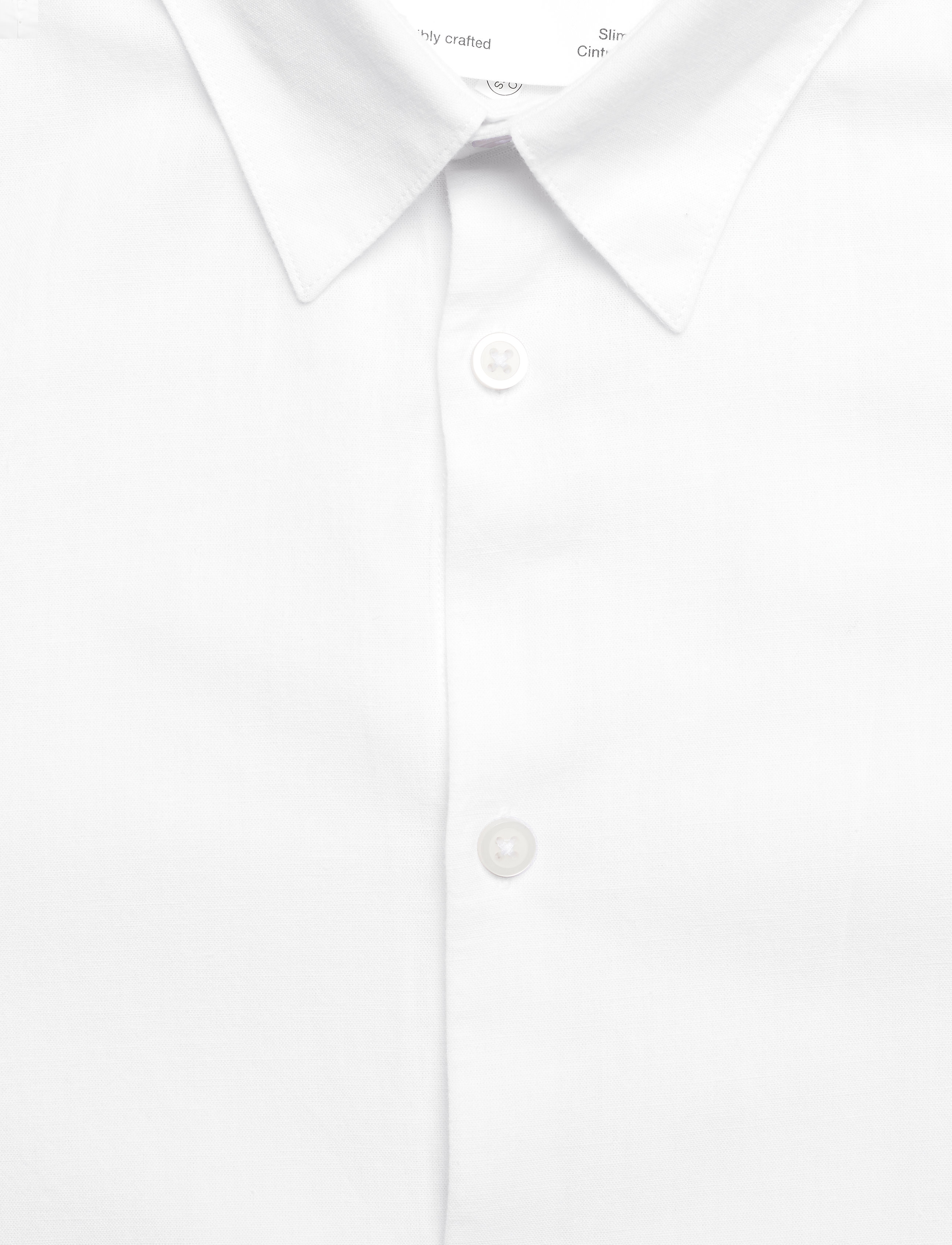 Selected - SLHSLIMNEW-LINEN SHIRT LS W - white - 2