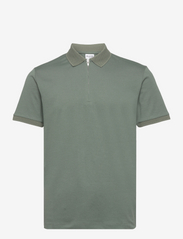 SLHFAVE ZIP SS POLO NOOS - AGAVE GREEN