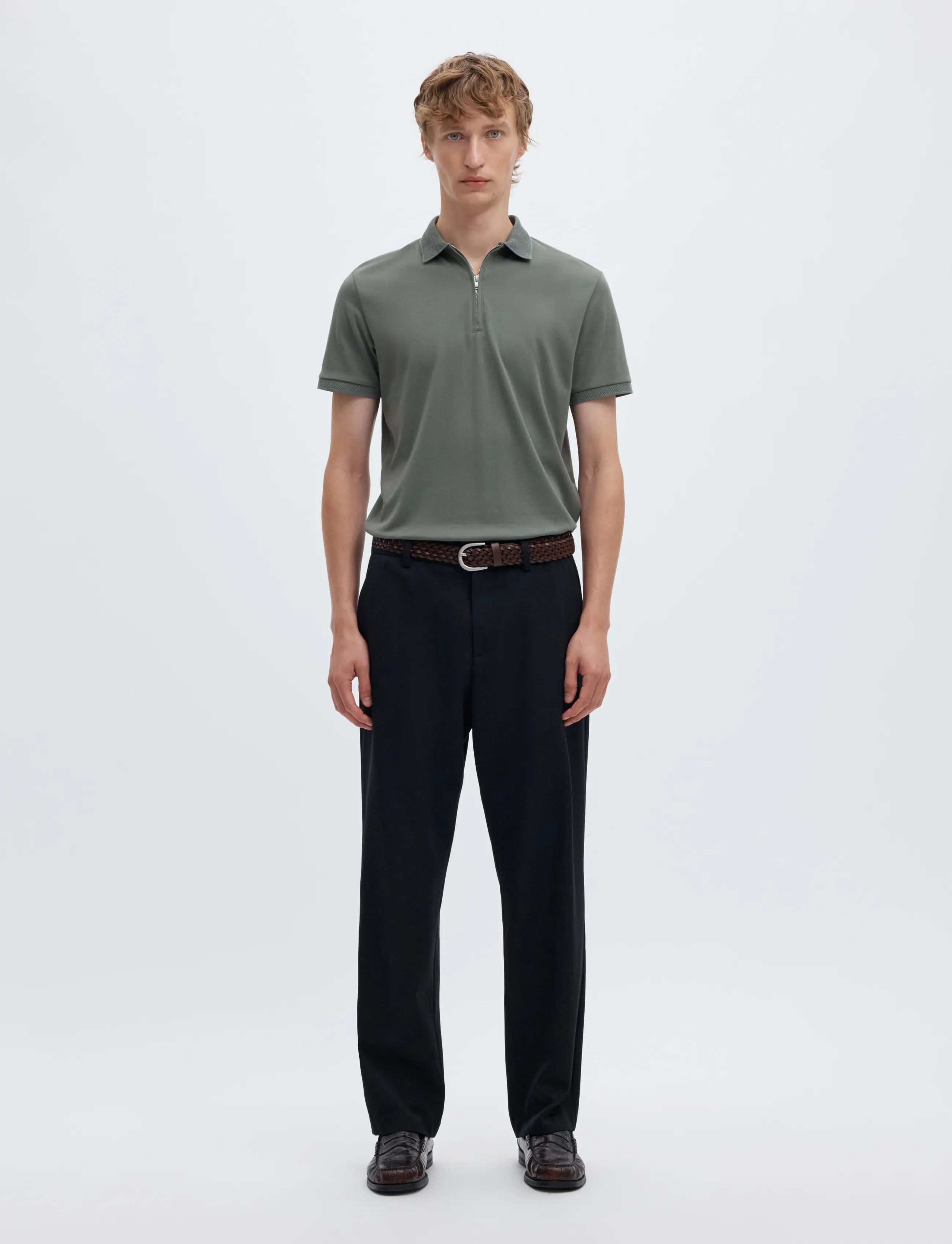 Selected - SLMFAVE ZIP SS POLO NOOS - kurzärmelig - agave green - 3