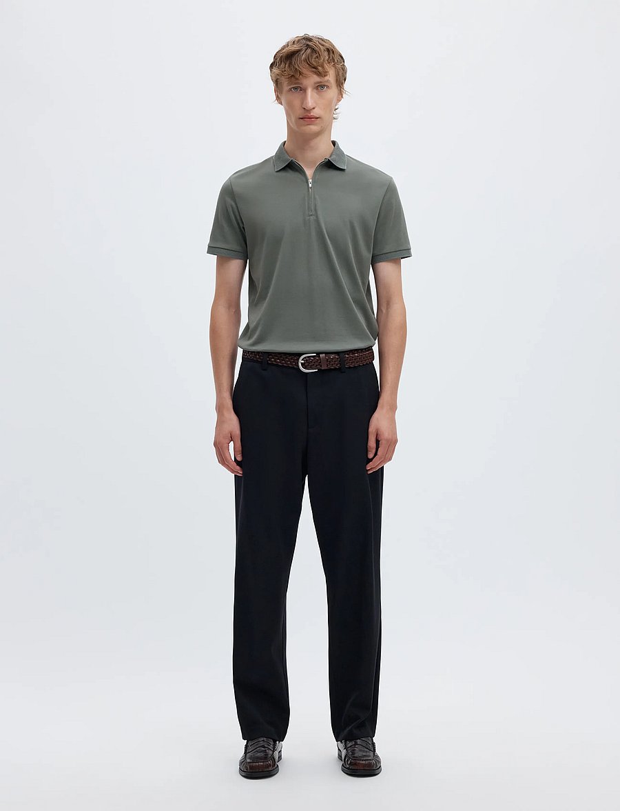 Selected - SLMFAVE ZIP SS POLO NOOS - kurzärmelig - agave green - 3