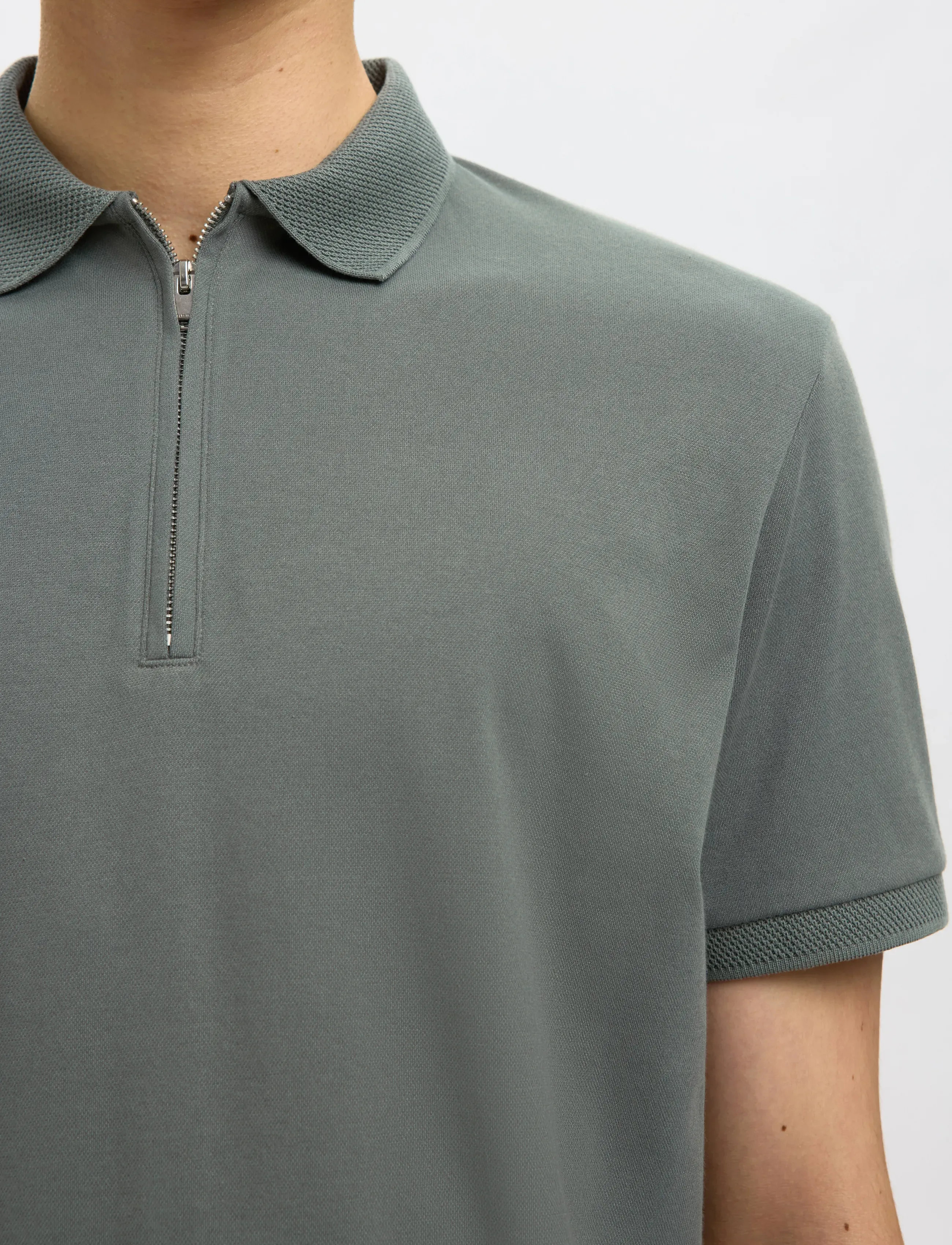 Selected - SLMFAVE ZIP SS POLO NOOS - lühikeste varrukatega polod - agave green - 4