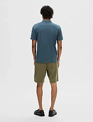 Selected Homme - SLHFAVE ZIP SS POLO NOOS - alhaisimmat hinnat - bering sea - 2