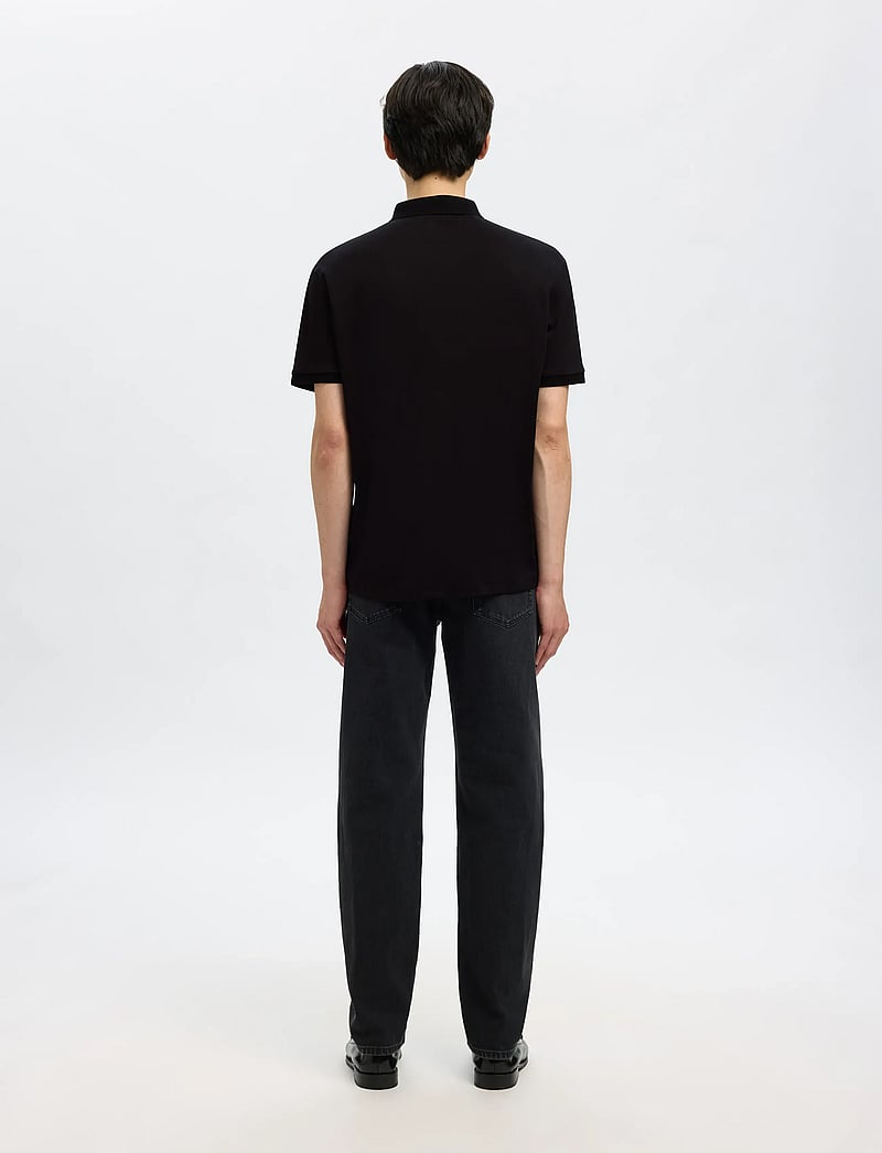 Selected - SLHFAVE ZIP SS POLO NOOS - kurzärmelig - black - 3
