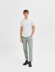 Selected Homme - SLHFAVE ZIP SS POLO NOOS - lowest prices - cloud dancer - 6