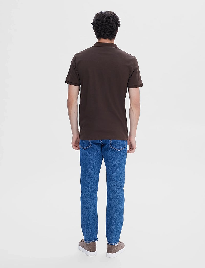 Selected - SLHFAVE ZIP SS POLO - kortärmade pikéer - demitasse - 3