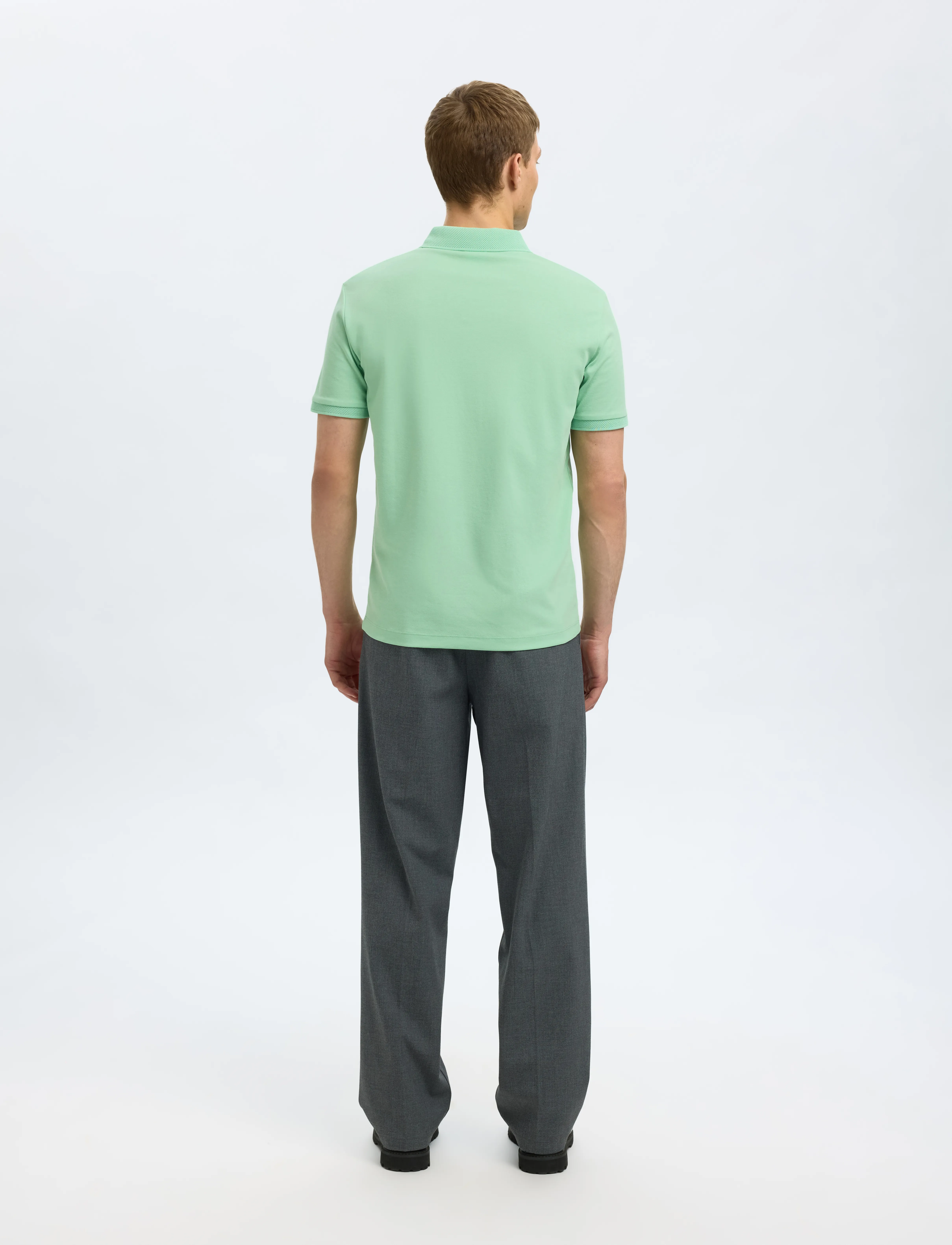 Selected - SLMFAVE ZIP SS POLO NOOS - lühikeste varrukatega polod - hemlock - 2