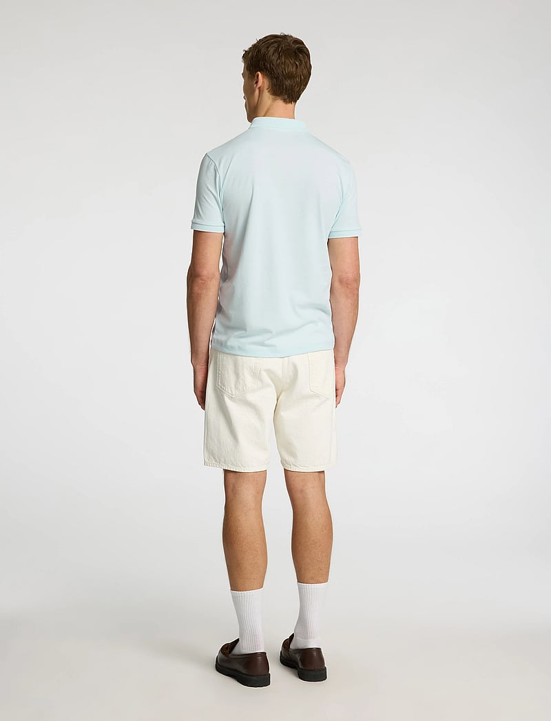 Selected - SLHFAVE ZIP SS POLO - kurzärmelig - ice melt - 2