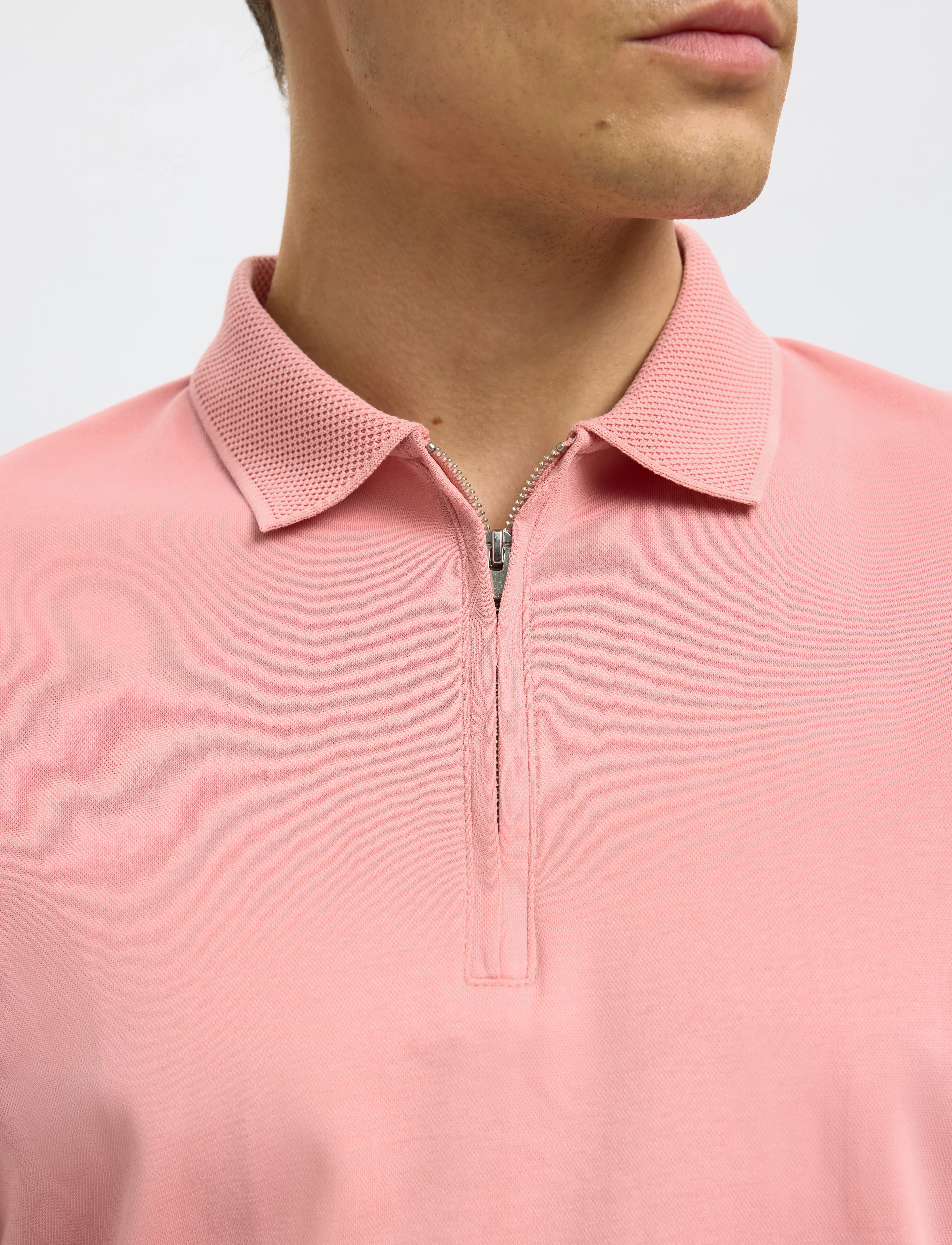 Selected - SLMFAVE ZIP SS POLO NOOS - kortärmade pikéer - rose tan - 3