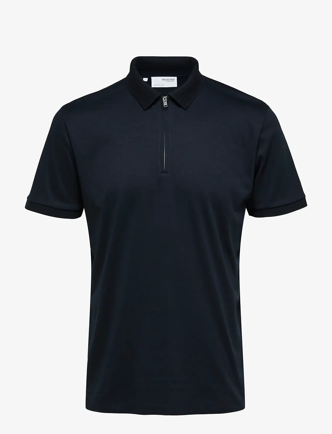Selected - SLHFAVE ZIP SS POLO NOOS - lühikeste varrukatega polod - sky captain - 1
