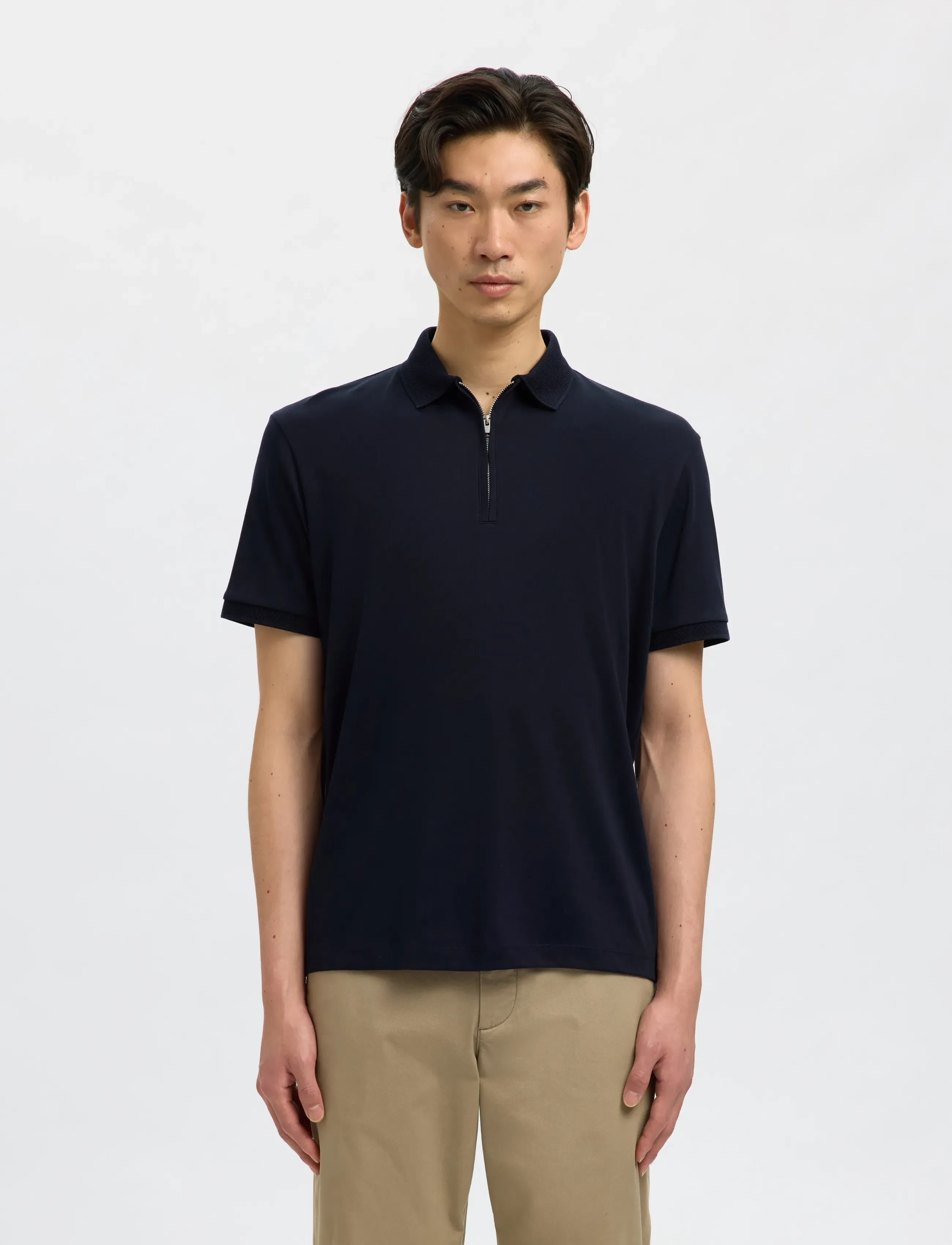 Slmfave Zip Ss Polo Noos