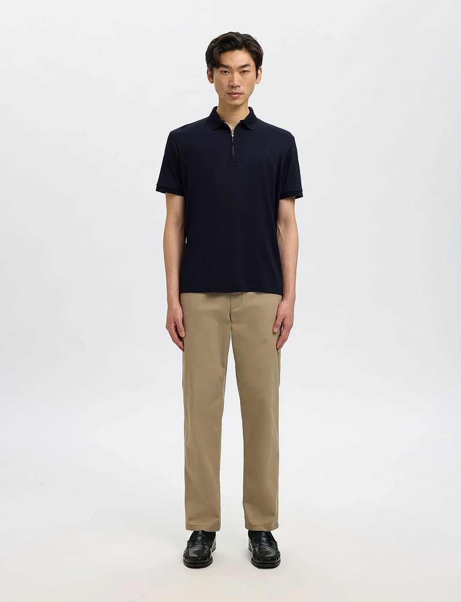 Selected - SLMFAVE ZIP SS POLO NOOS - kurzärmelig - sky captain - 4