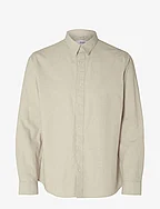 SLHREGNEW-LINEN SHIRT LS CLASSIC - PURE CASHMERE