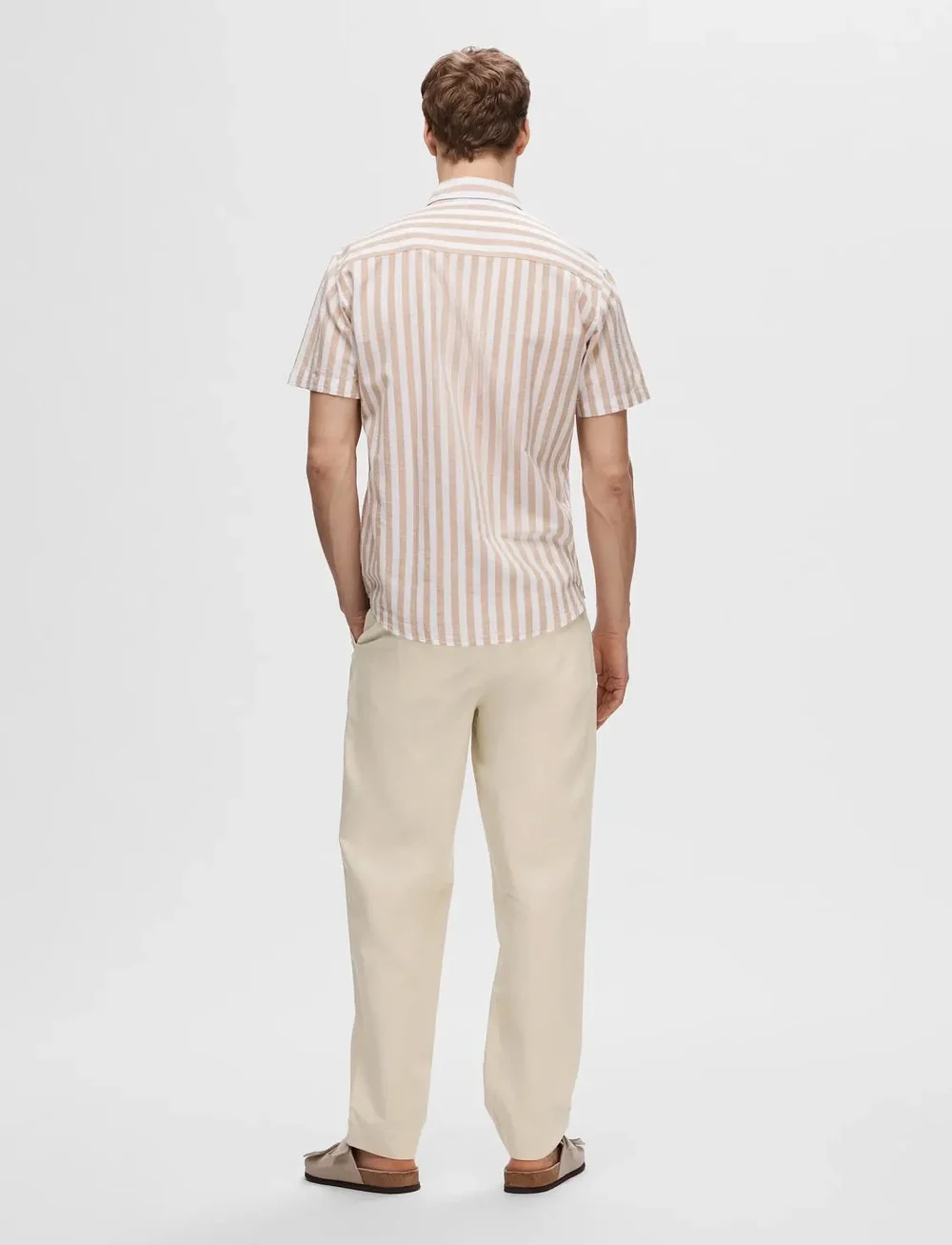 Selected - SLHREGNEW-LINEN SHIRT SS CLASSIC - linneskjortor - kelp - 2