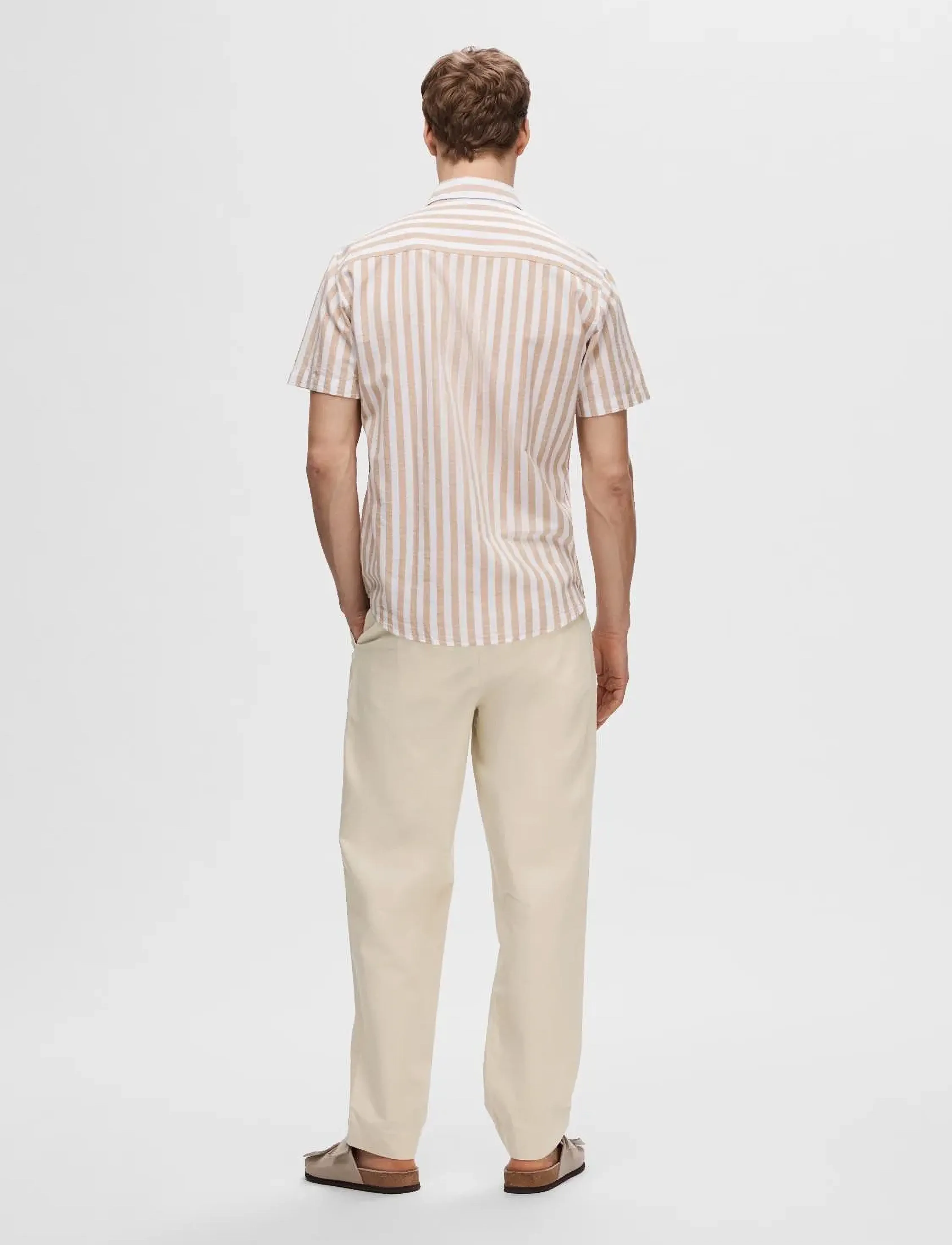 Selected - SLHREGNEW-LINEN SHIRT SS CLASSIC W - kelp - 2