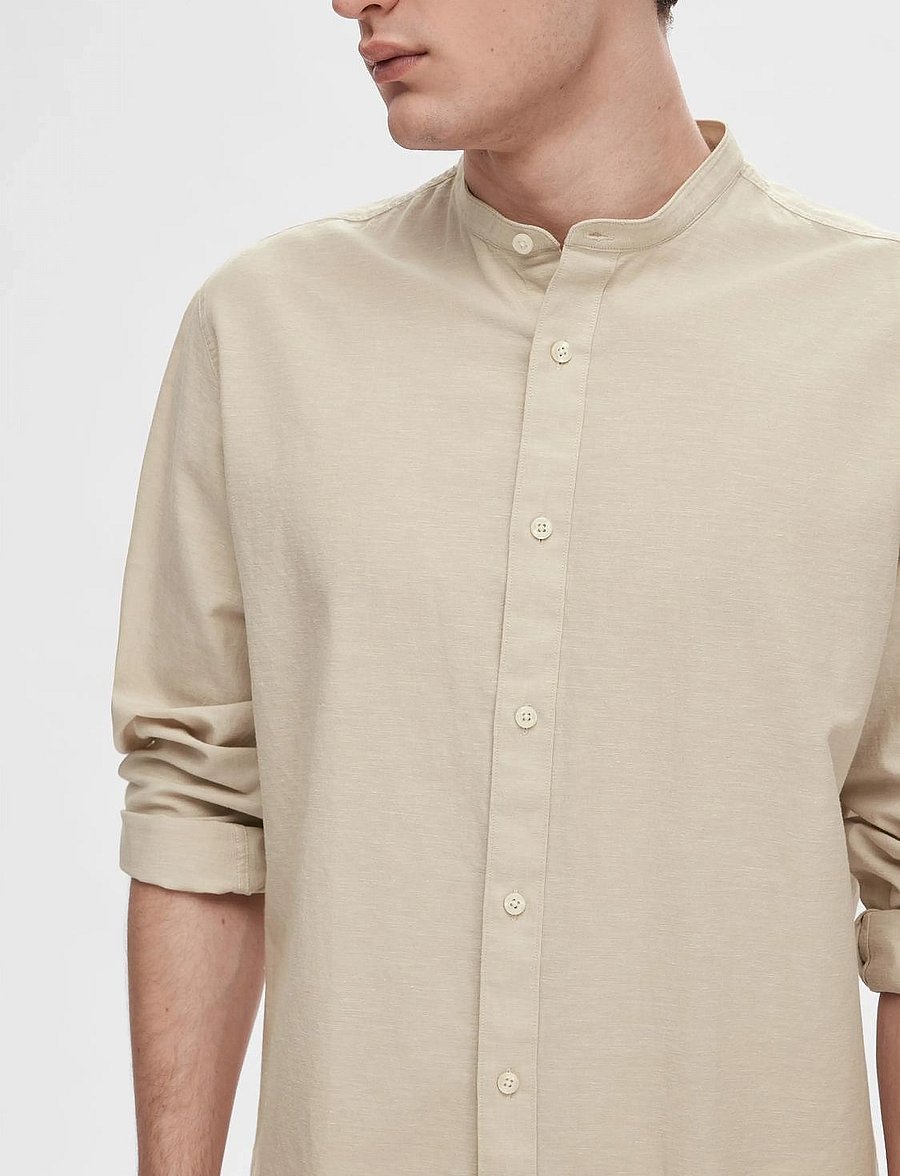 Selected - SLHREGSUN SHIRT LS BAND - pure cashmere - 5