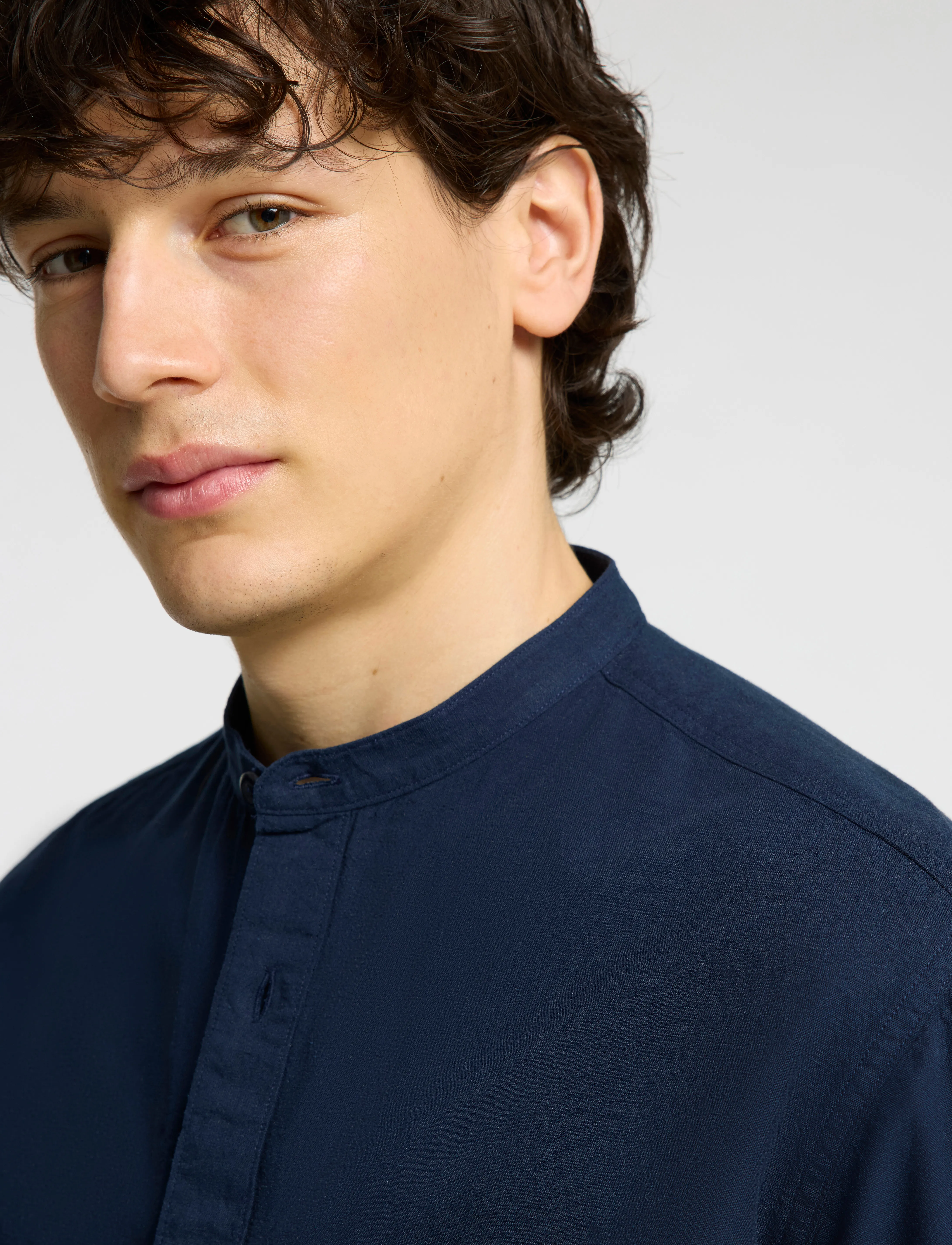 Selected - SLHREGSUN SHIRT LS BAND - sky captain - 3