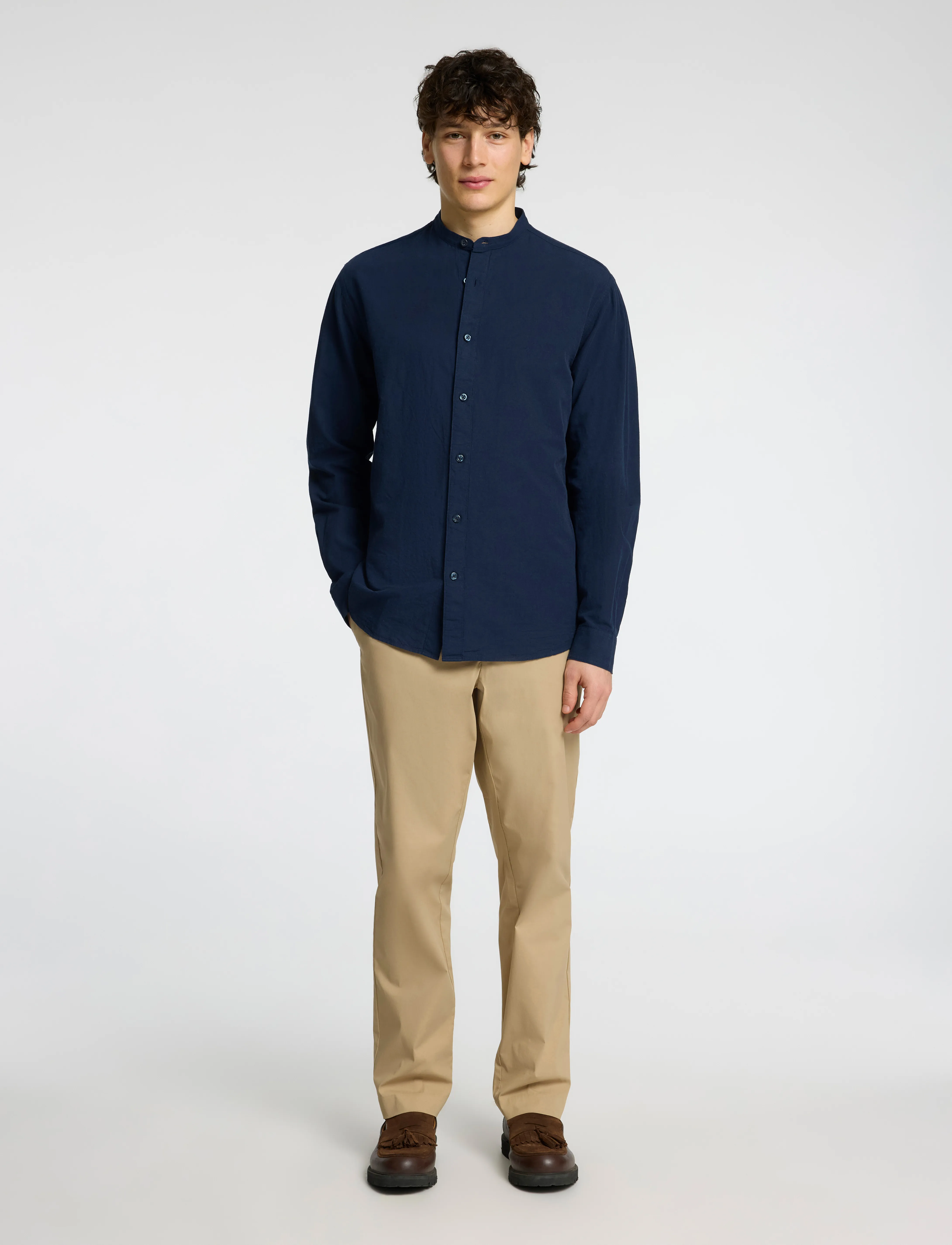 Selected - SLHREGSUN SHIRT LS BAND - sky captain - 4