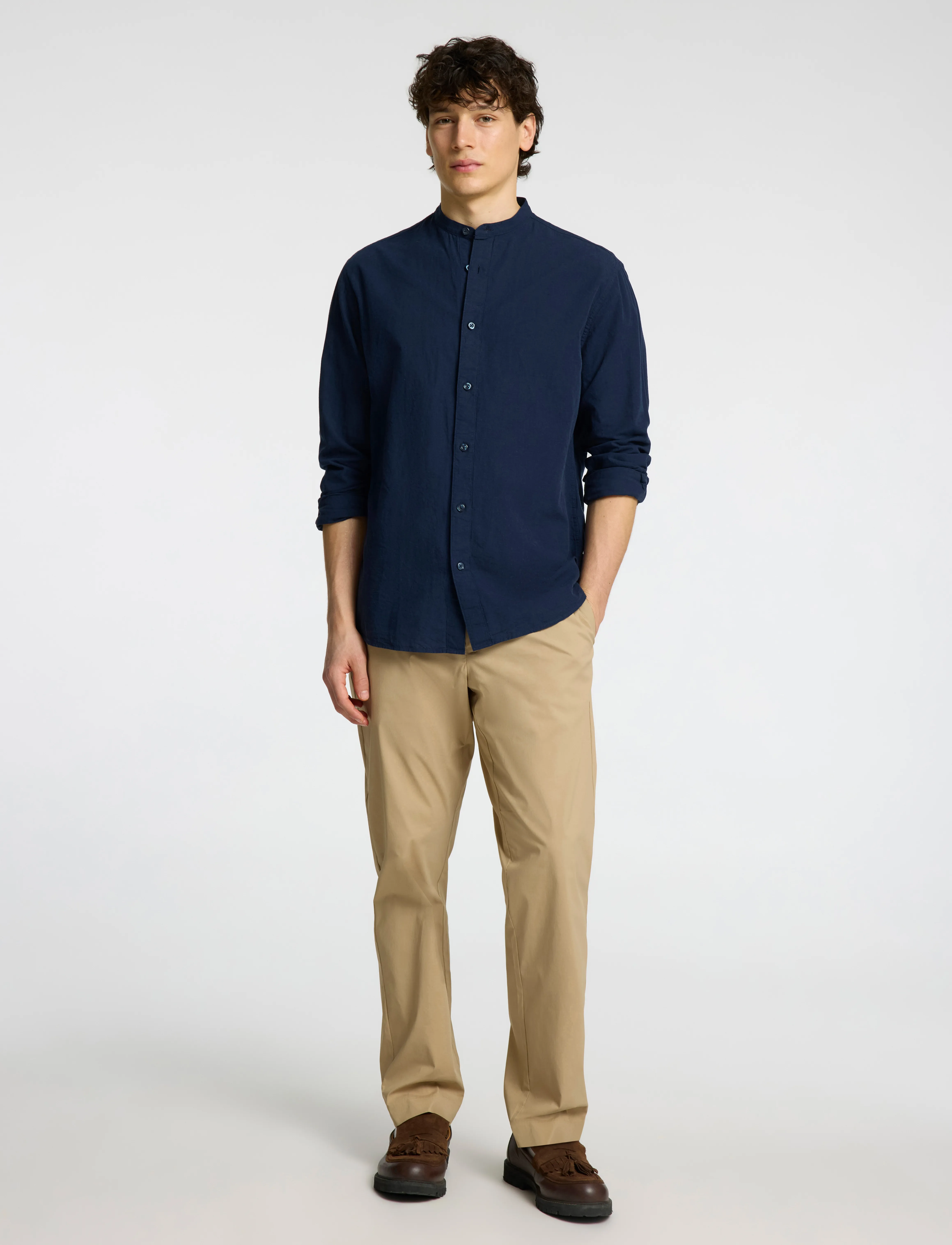 Selected - SLHREGSUN SHIRT LS BAND - sky captain - 5