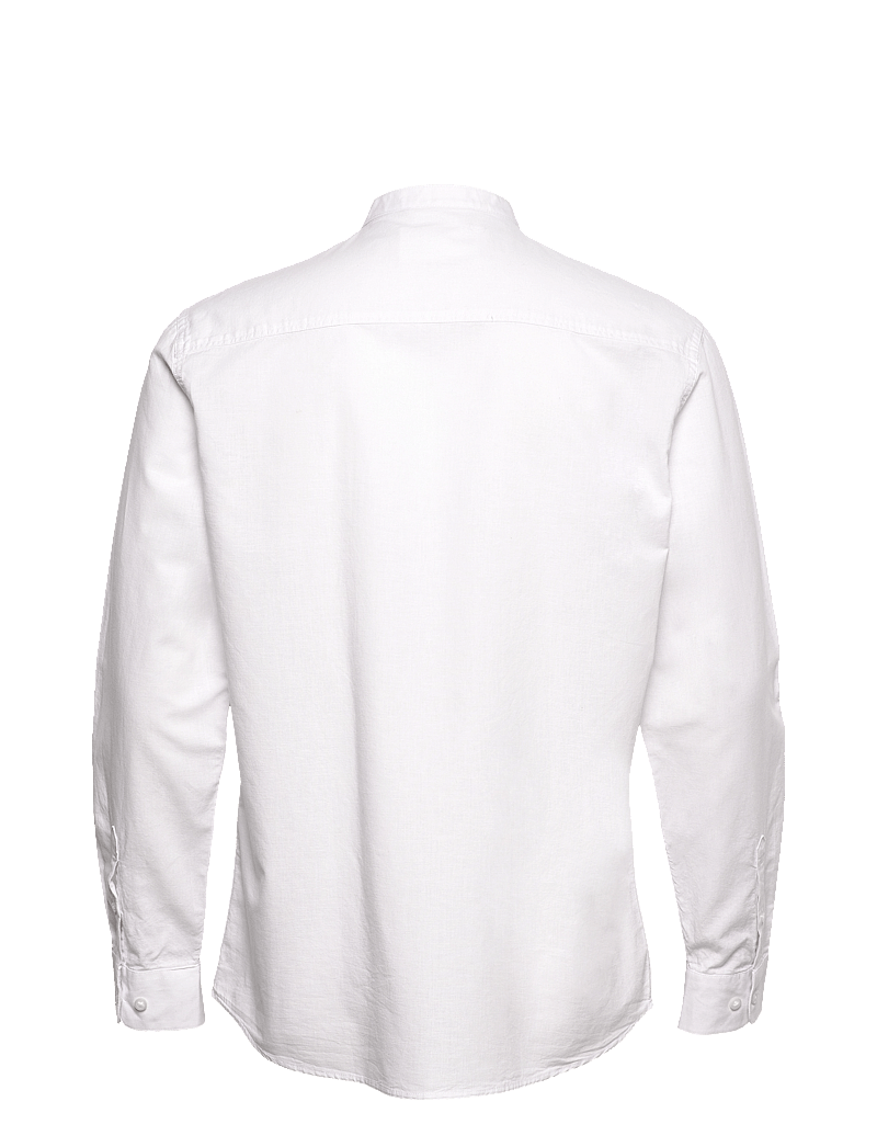 Selected - SLHREGNEW-LINEN SHIRT LS CHINA W - leinenhemden - white - 2