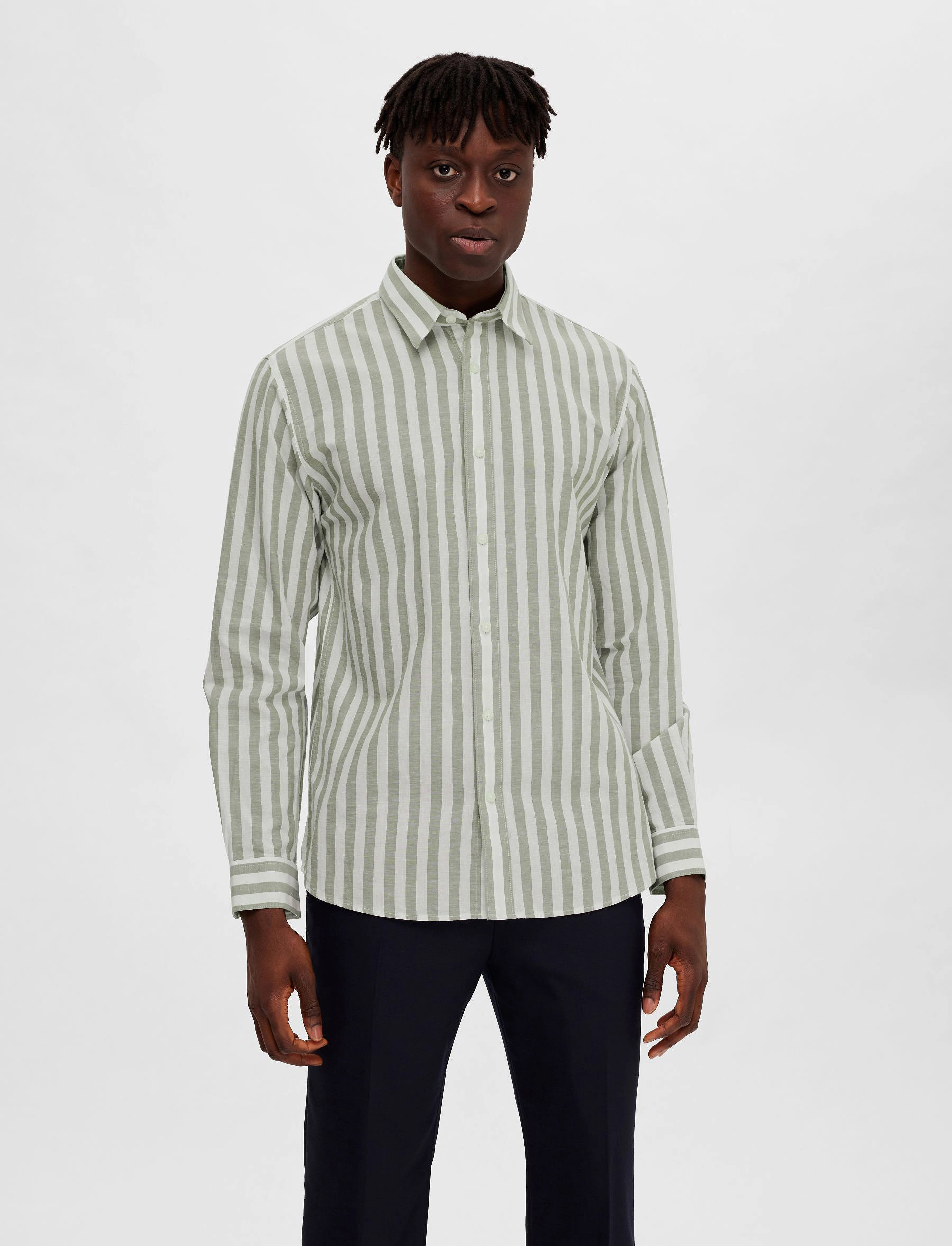 Selected Homme - SLHSLIMSUN SHIRT LS CLASSIC - desert sage - 1