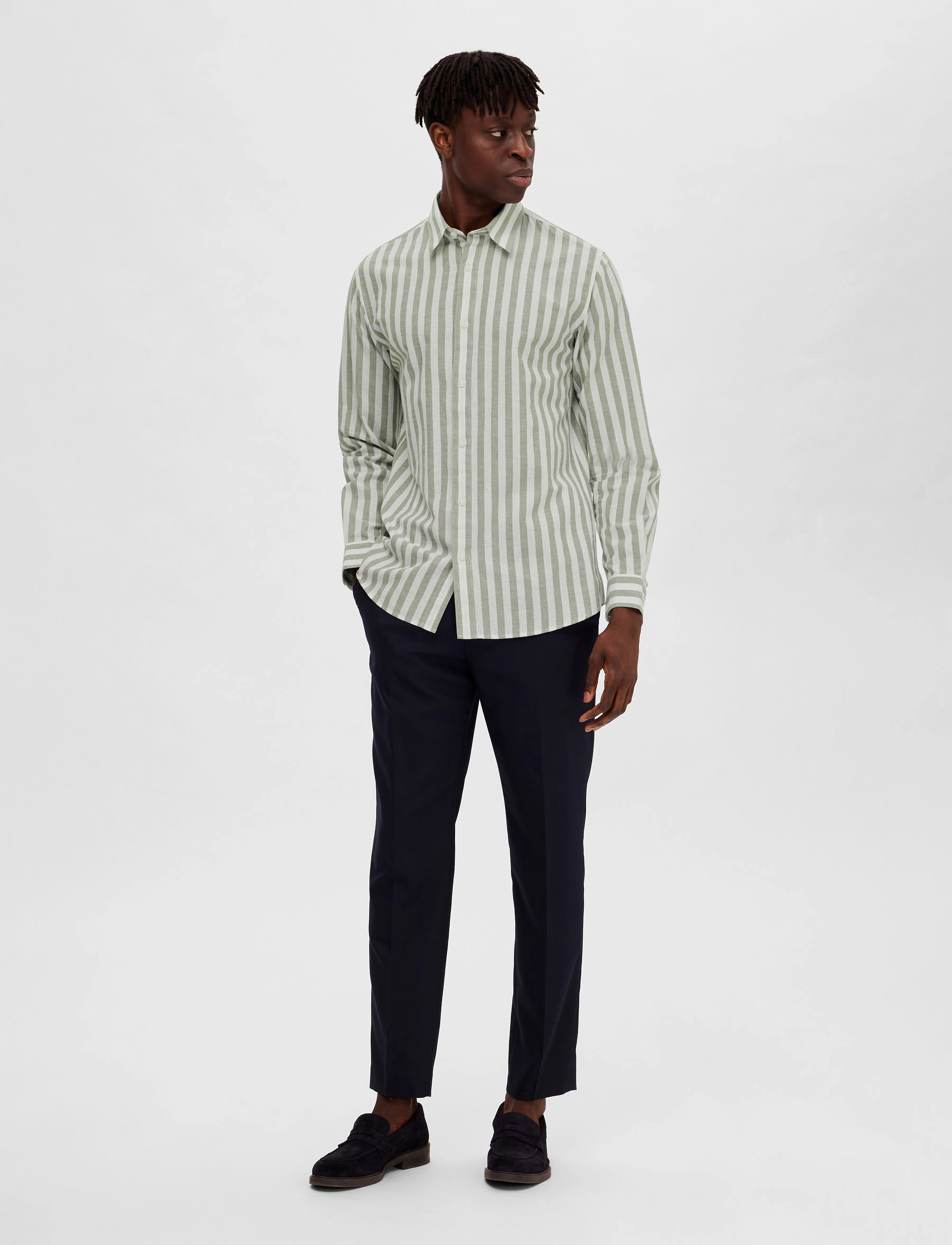 Selected Homme - SLHSLIMSUN SHIRT LS CLASSIC - desert sage - 3