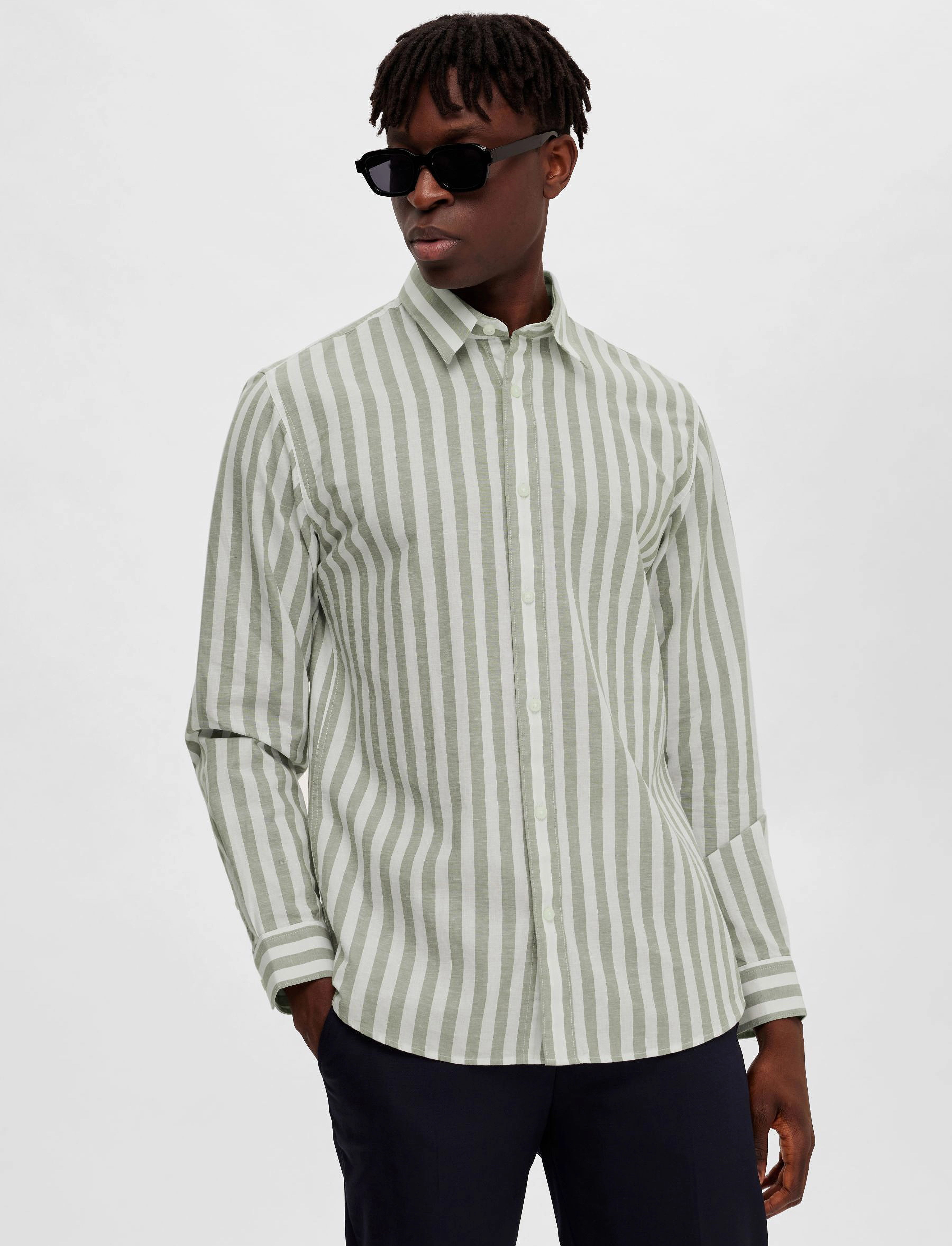 Selected Homme - SLHSLIMSUN SHIRT LS CLASSIC - desert sage - 5