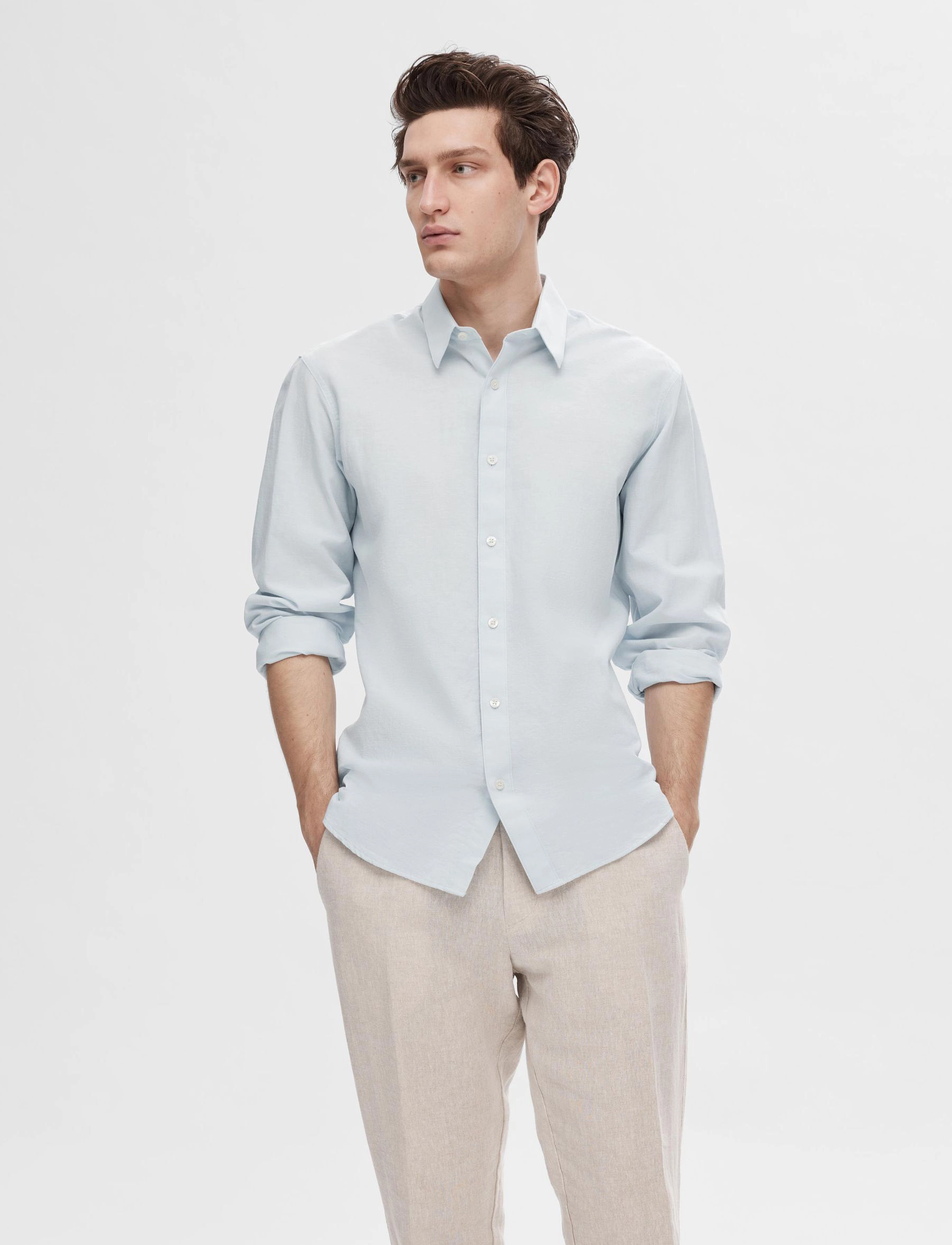 Selected Homme - SLHSLIMSUN SHIRT LS CLASSIC - skyway - 1