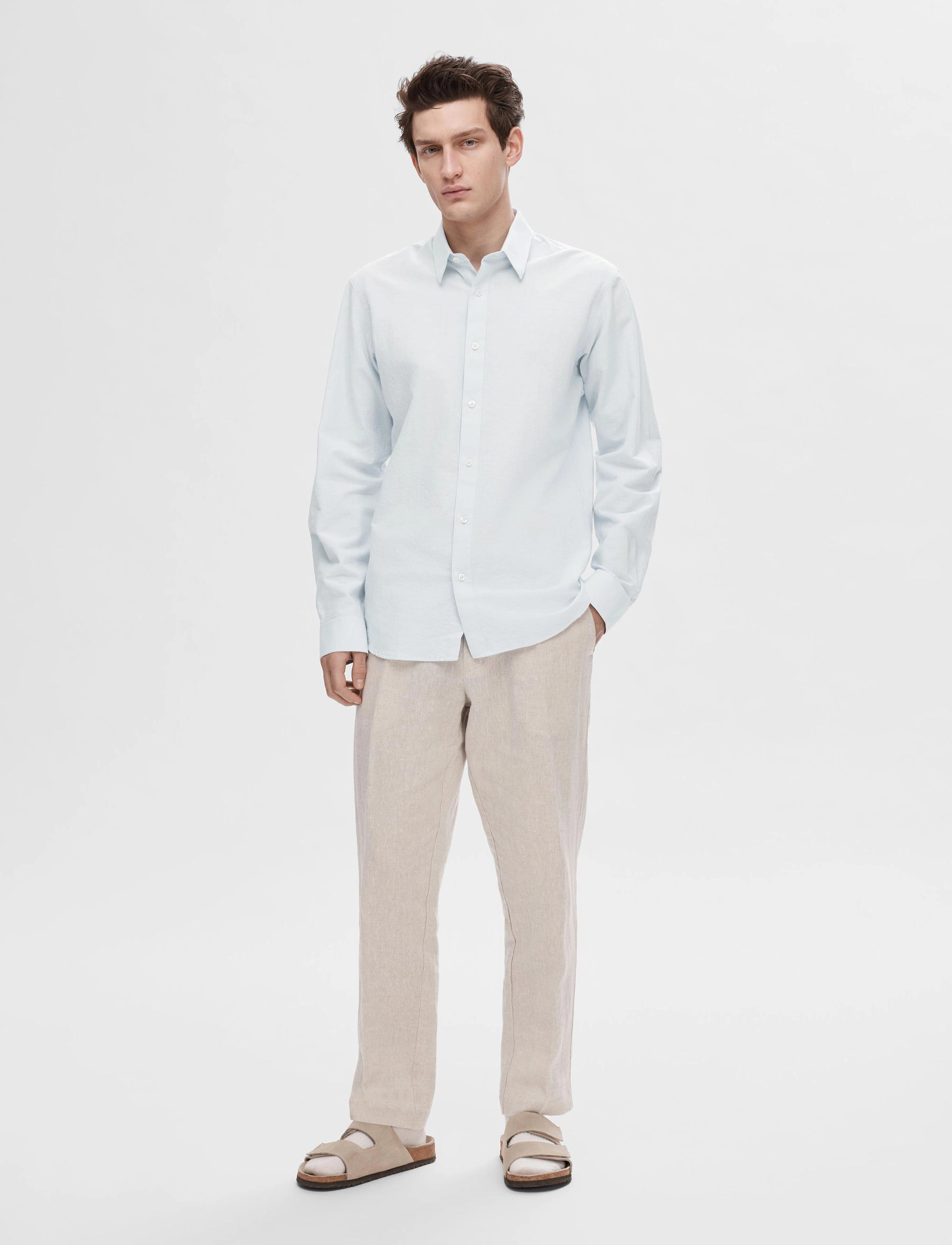 Selected Homme - SLHSLIMSUN SHIRT LS CLASSIC - skyway - 3