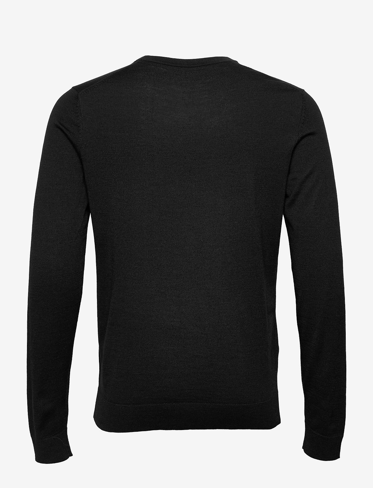 Selected - SLHTOWN MERINO COOLMAX KNIT CREW B - black - 2