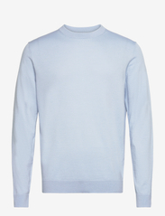 SLHTOWN MERINO COOLMAX KNIT CREW NOOS - CASHMERE BLUE