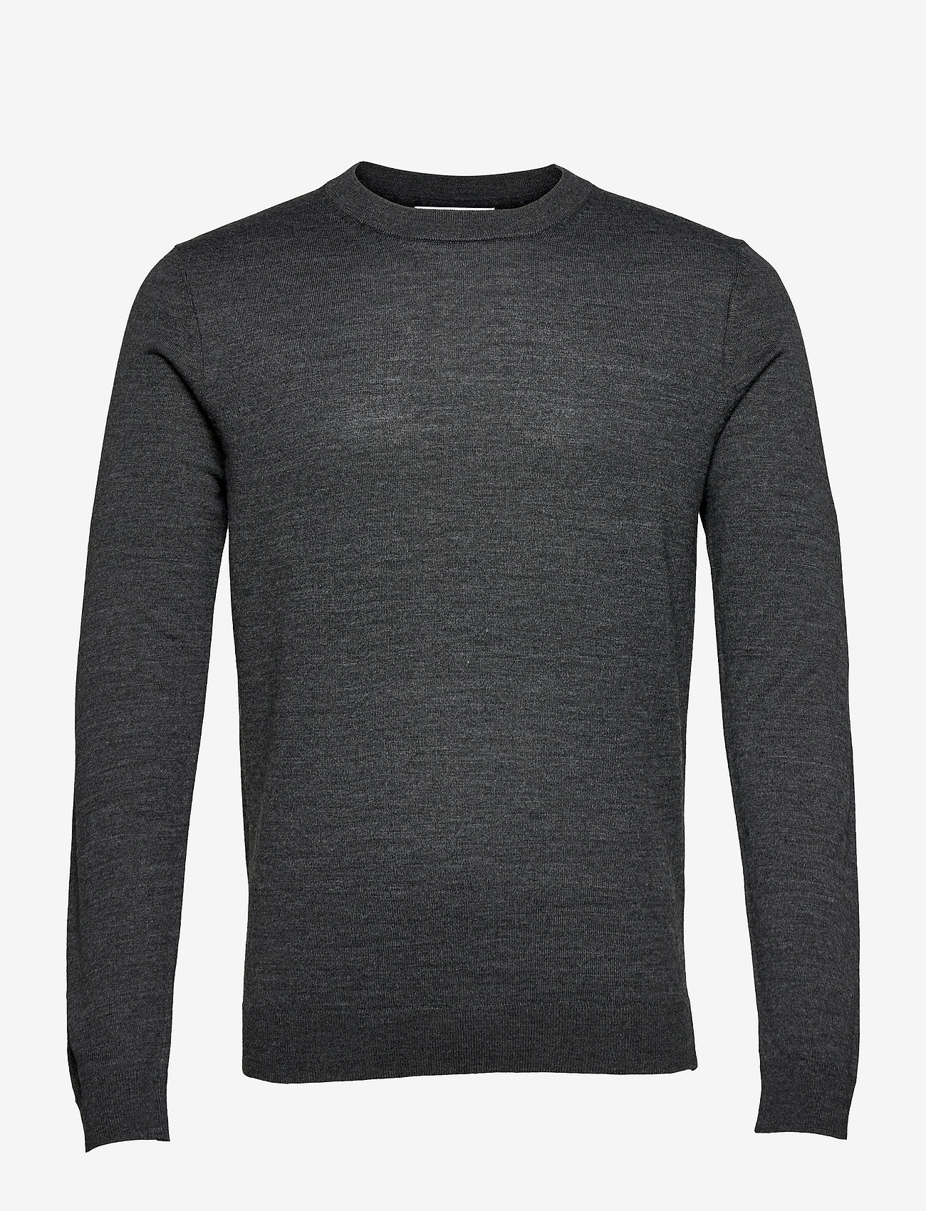 Selected - SLHTOWN MERINO COOLMAX KNIT CREW B - medium grey melange - 1