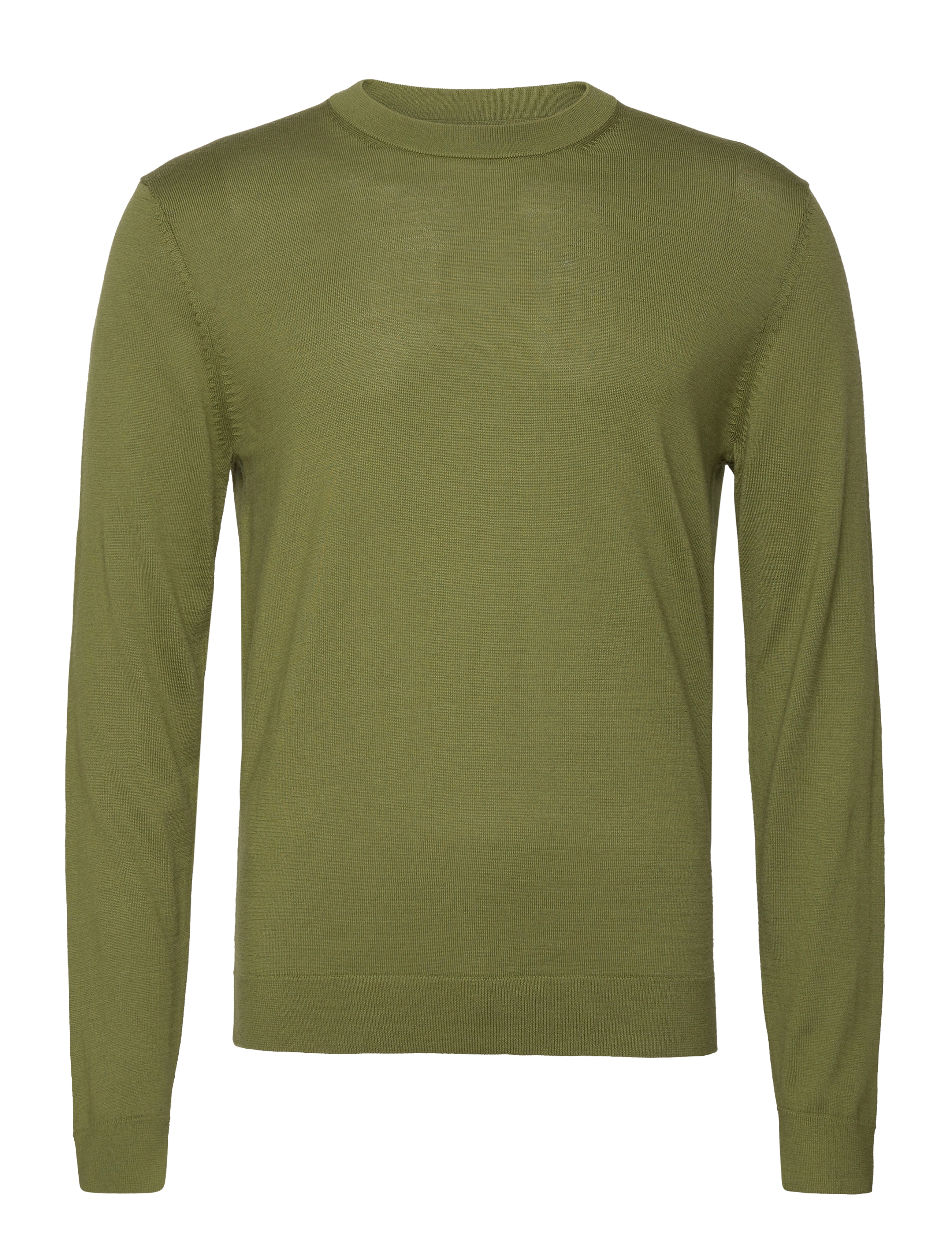 Selected - SLHTOWN MERINO COOLMAX KNIT CREW B - olive branch - 1