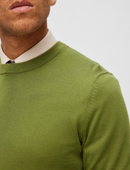 Selected Homme - SLHTOWN MERINO COOLMAX KNIT CREW NOOS - perusneuleet - olive branch - 6