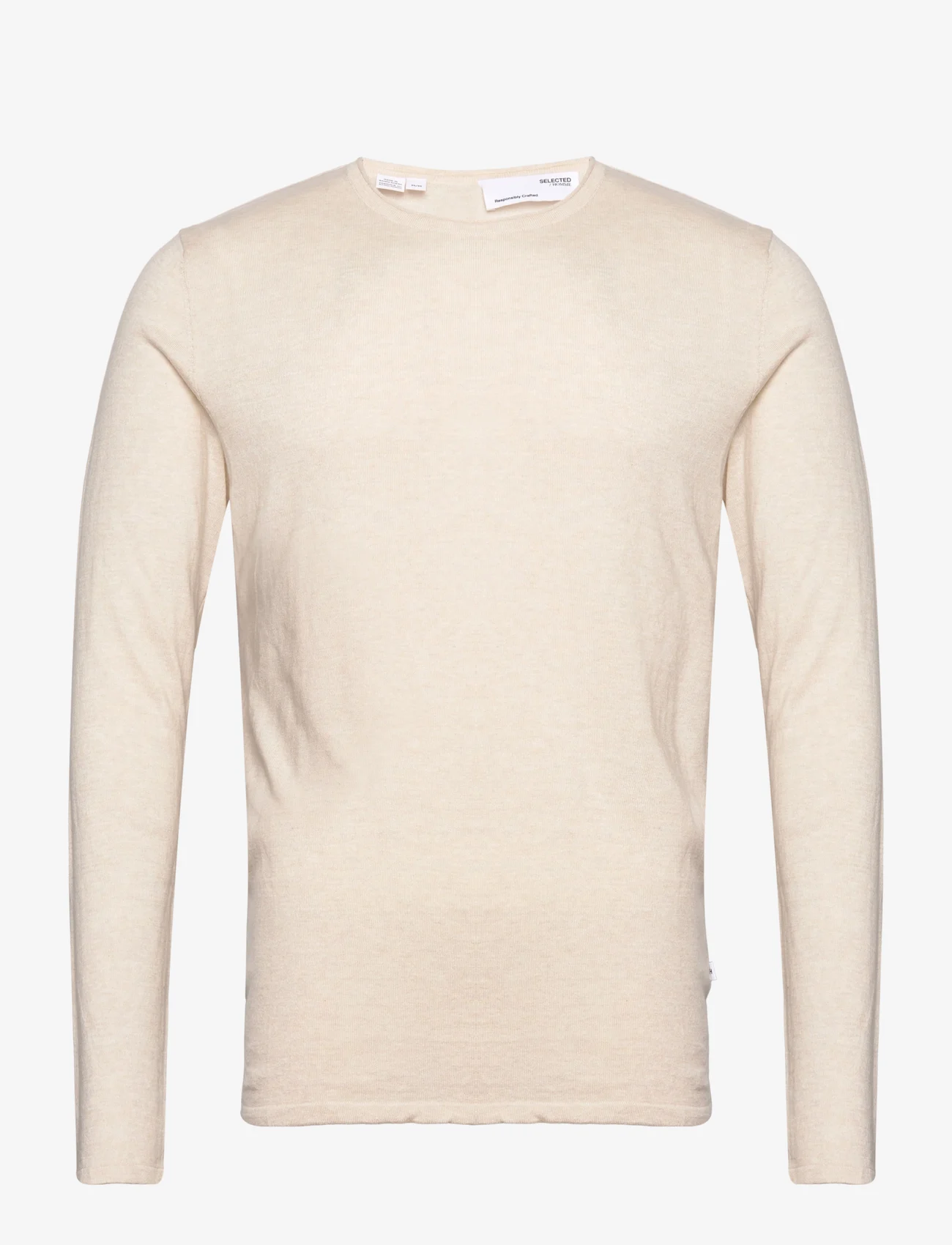 Selected Homme - SLHROME LS KNIT CREW NECK NOOS - basic-strickmode - angora - 0