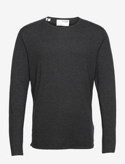 Selected Homme - SLHROME LS KNIT CREW NECK NOOS - knitted round necks - anthracite - 0