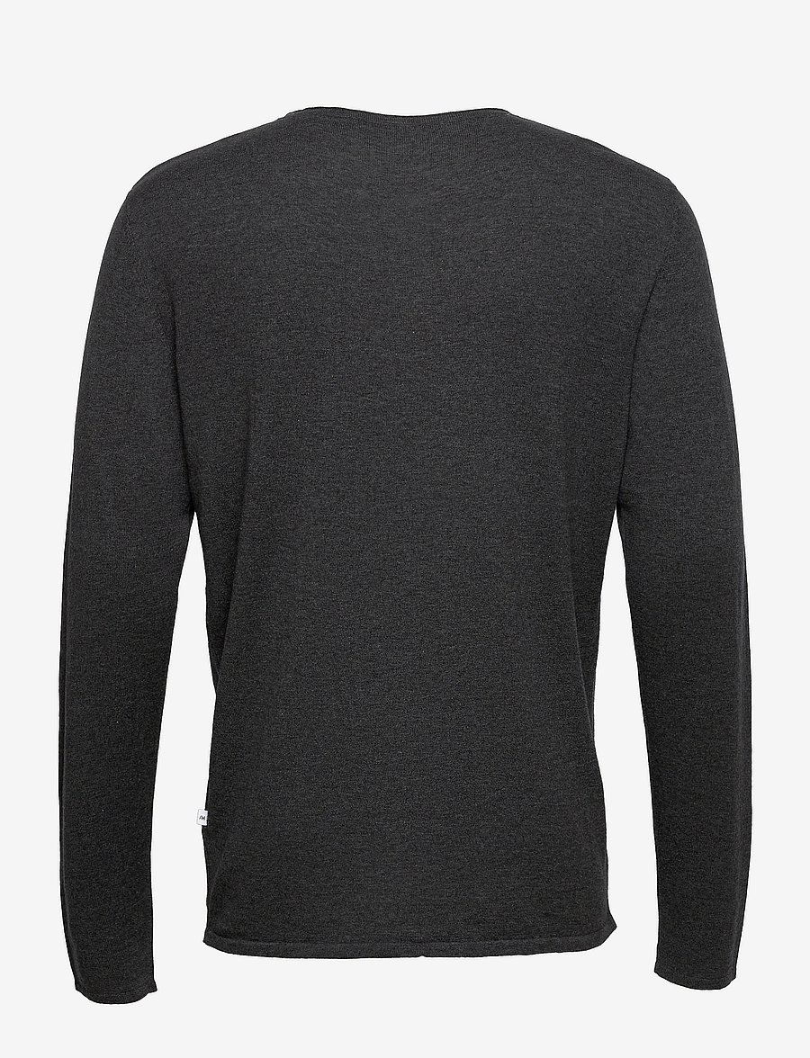 Selected - SLHROME LS KNIT CREW NECK - rund hals - anthracite - 2