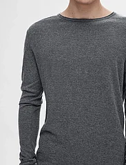 Selected Homme - SLHROME LS KNIT CREW NECK NOOS - knitted round necks - anthracite - 5