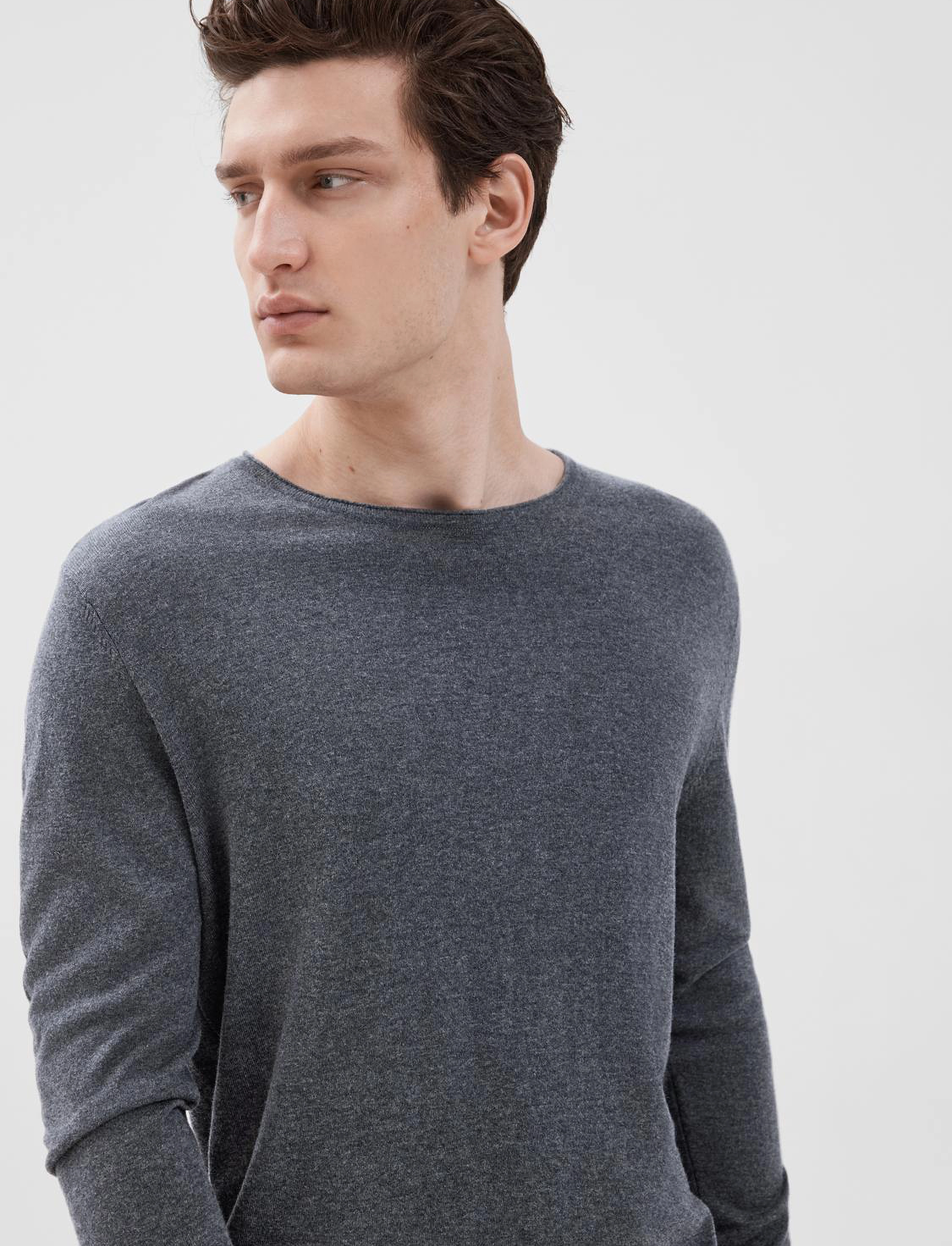 SELECTED Slhrome Ls Knit Crew Neck Noos stickade tröjor herr – bild 5