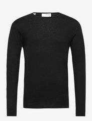 Selected Homme - SLHROME LS KNIT CREW NECK NOOS - knitted round necks - black - 0