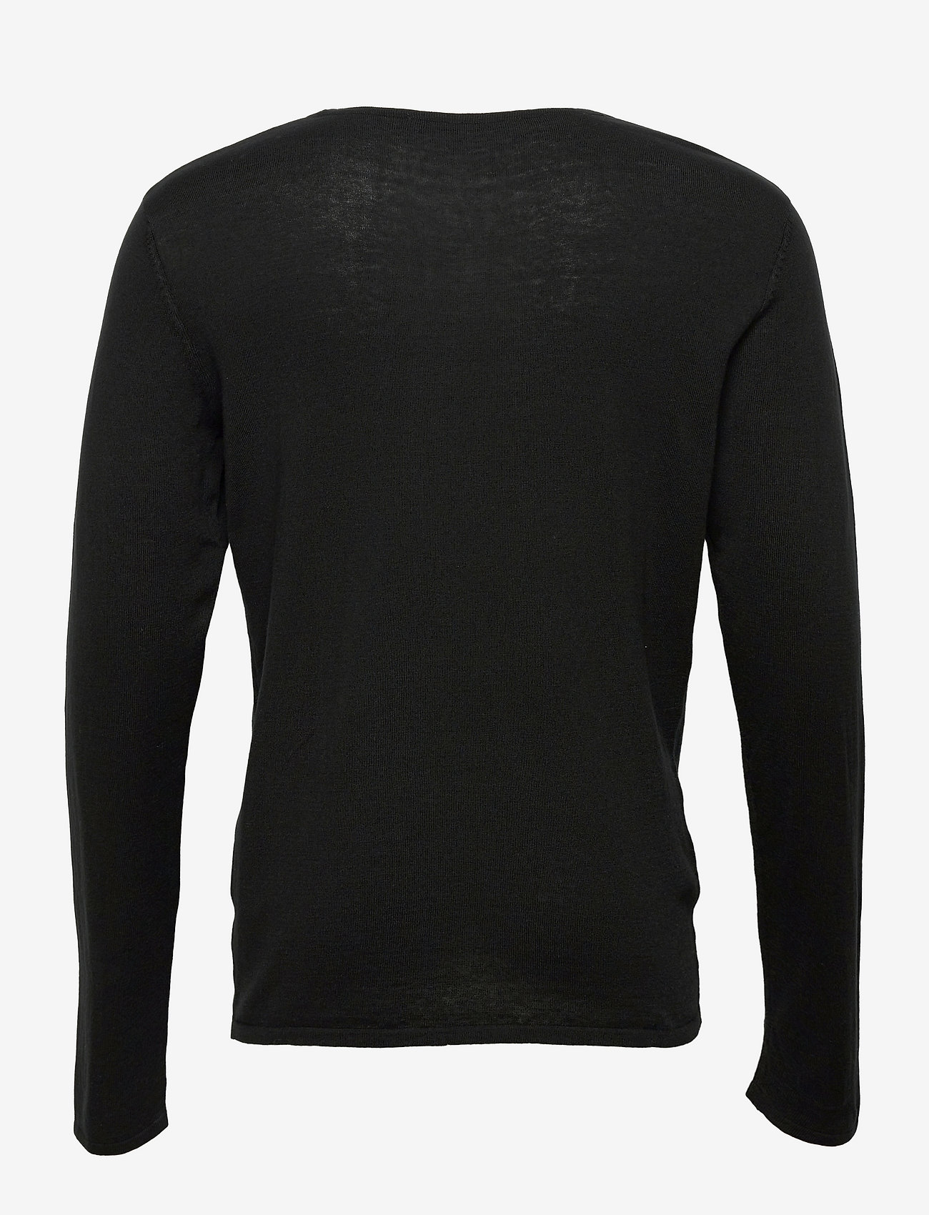 Selected Homme - SLHROME LS KNIT CREW NECK NOOS - perusneuleet - black - 1
